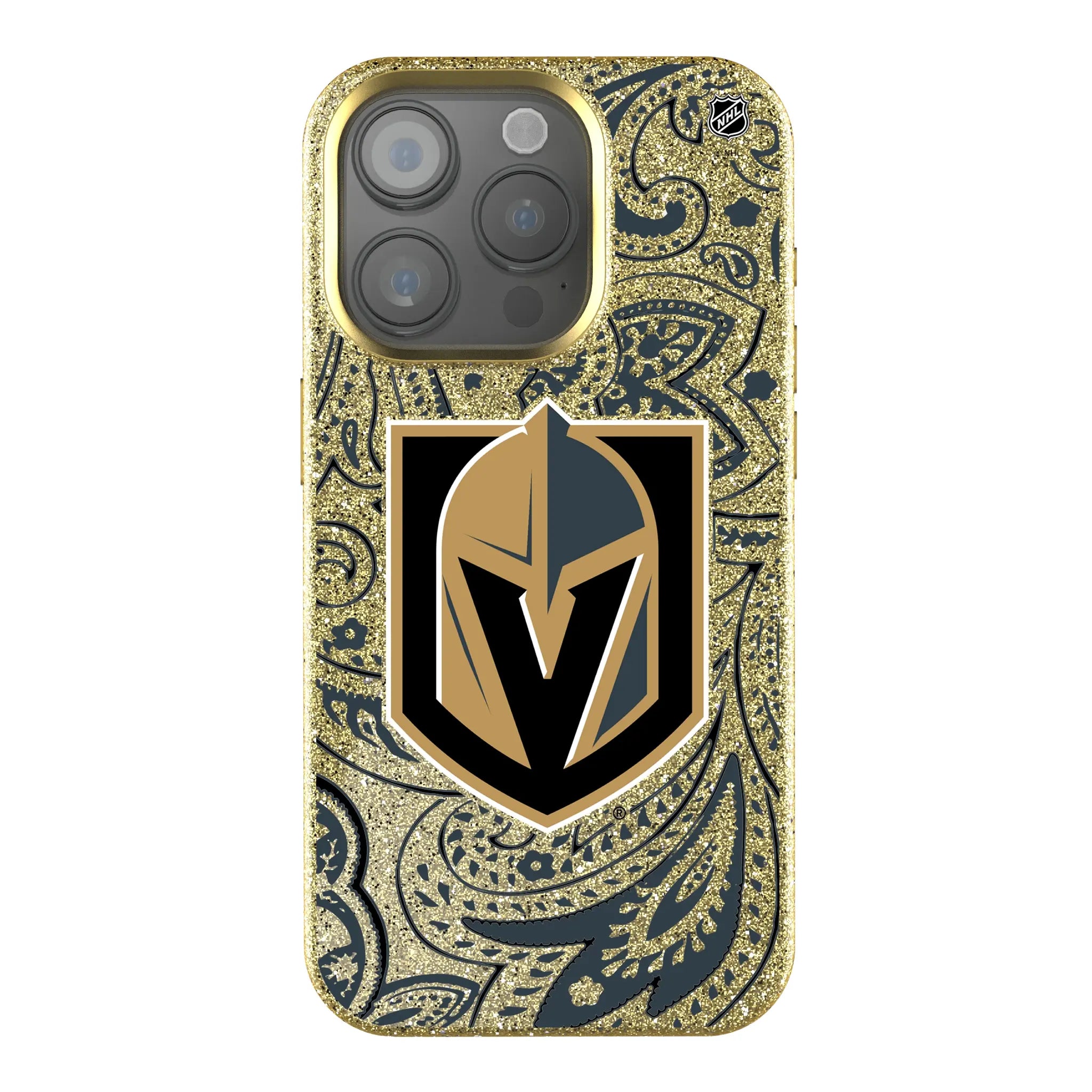 Vegas Golden Knights Paisley Bling Phone Case