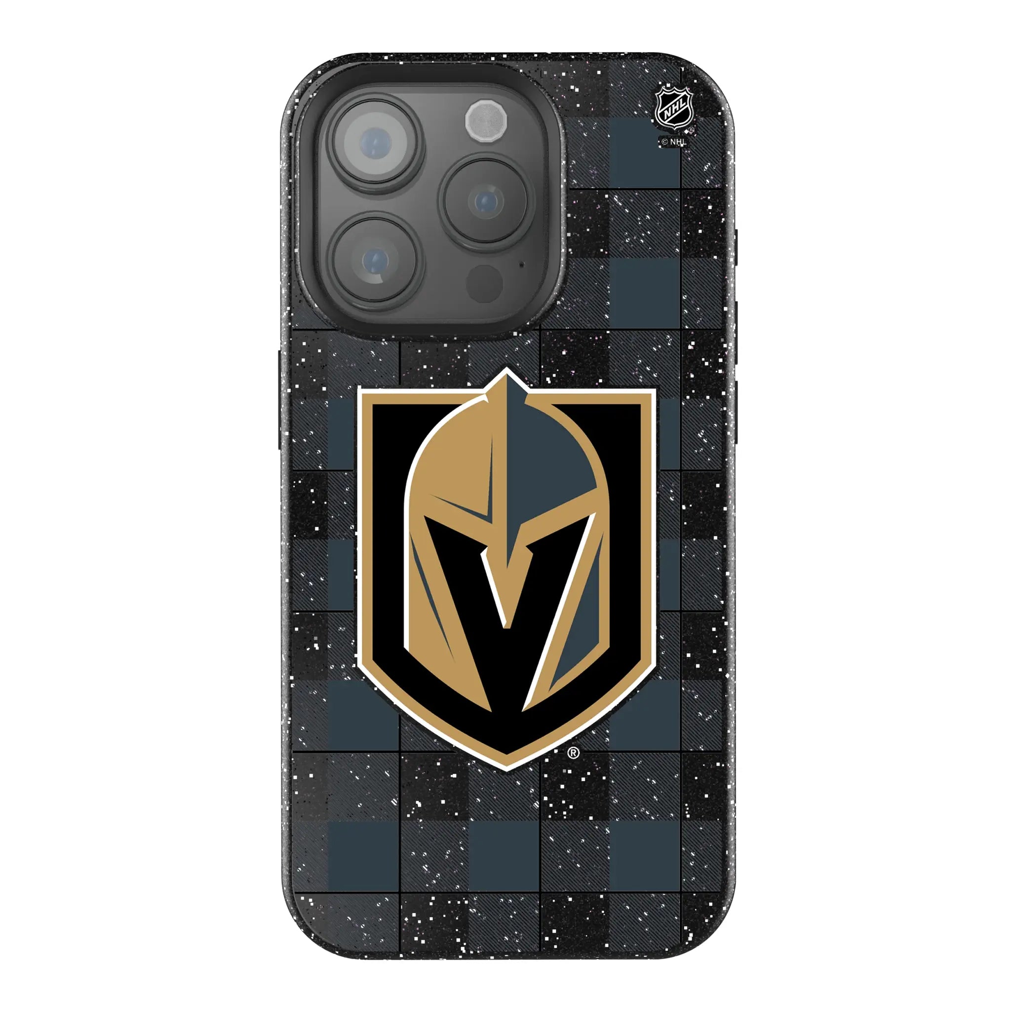 Vegas Golden Knights Plaid Bling Phone Case
