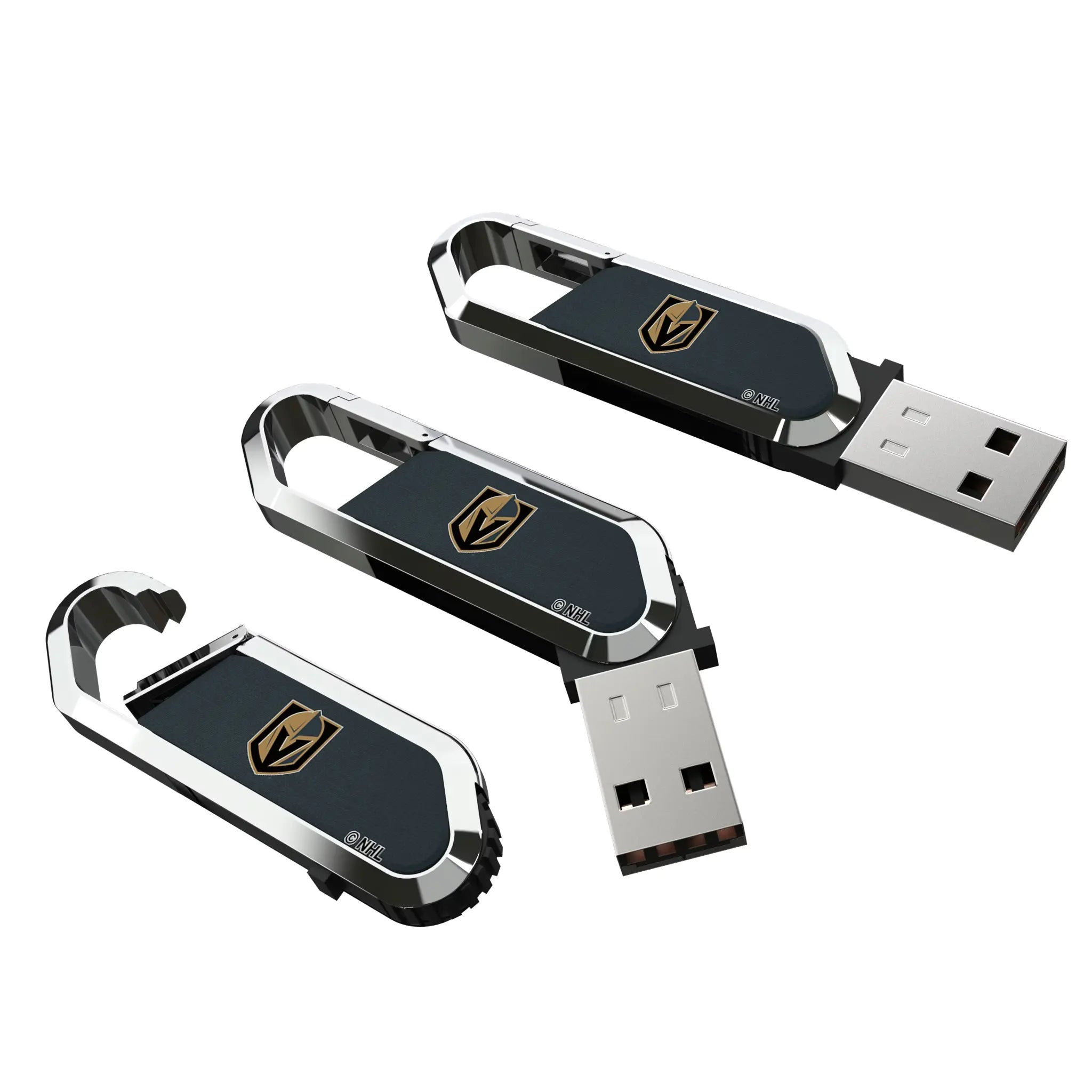 Vegas Golden Knights Solid USB 32GB Clip Style Flash Drive