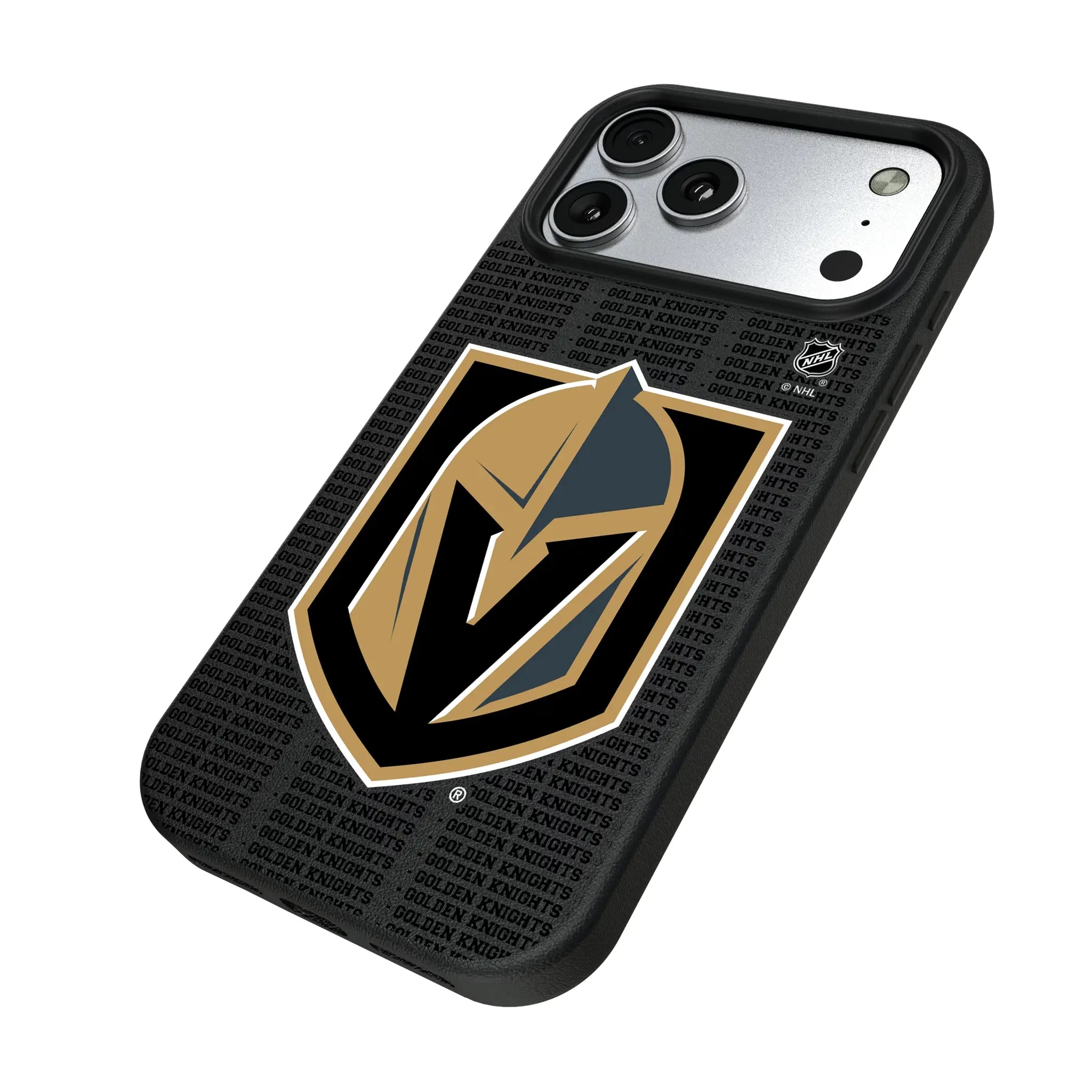 Vegas Golden Knights Text Backdrop MagSafe Compatible Phone Case for Apple iPhone