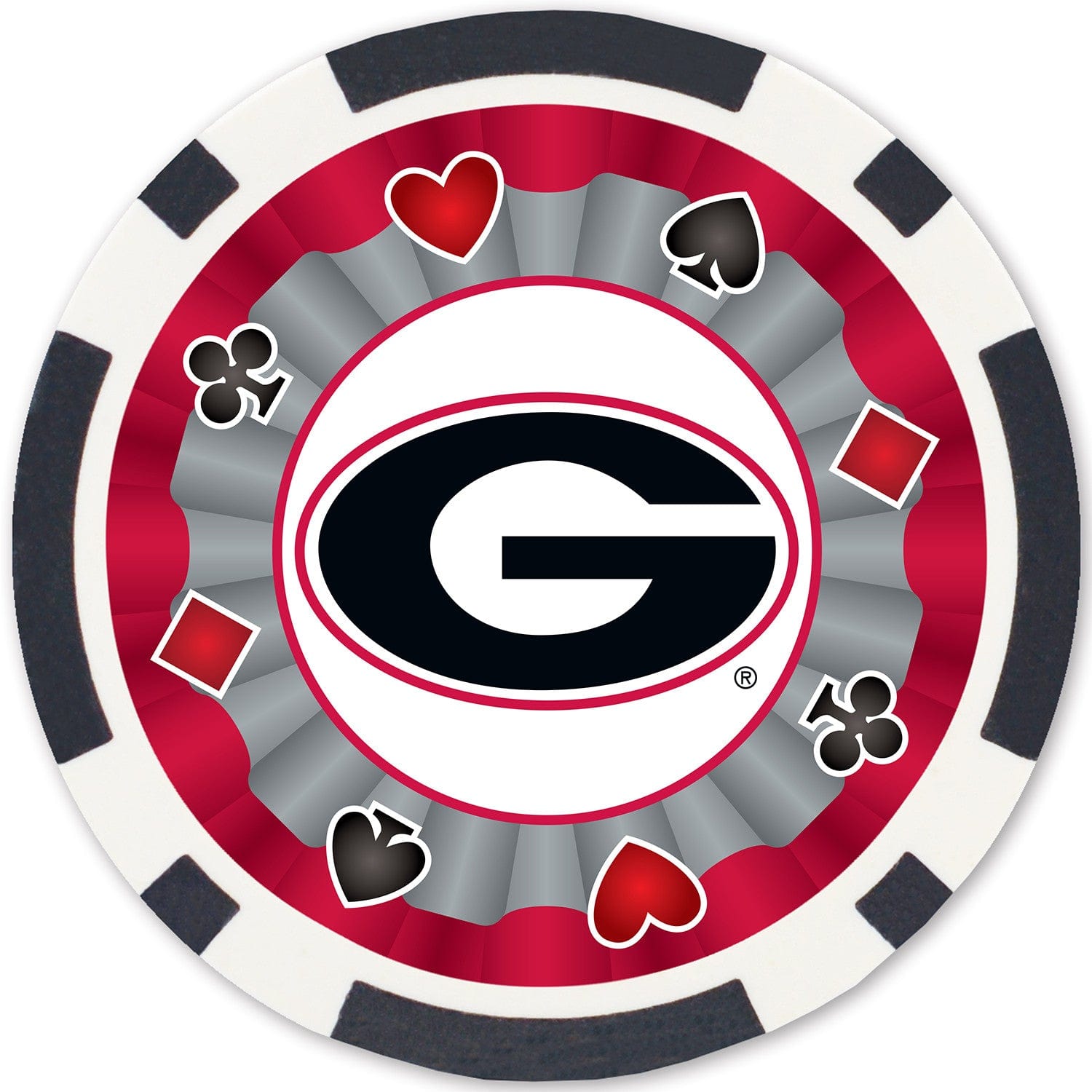 Georgia Bulldogs 100 Piece Poker Chip Set - Sports Gifts, Sports Memorabilia, Sports Collectibles, Fan Shop