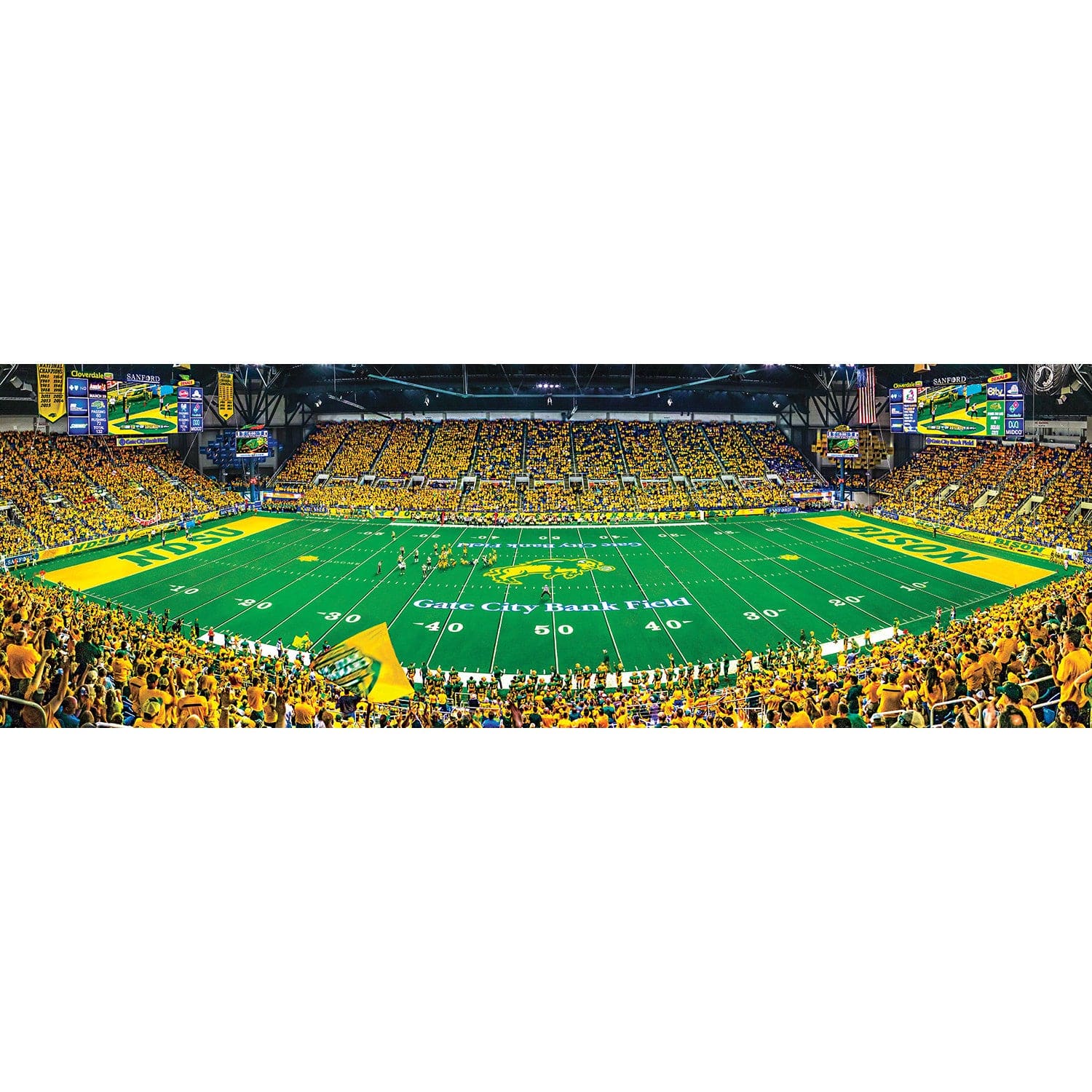 North Dakota State Bison 1000 Piece Panoramic Jigsaw Puzzle - Sports Gifts, Sports Memorabilia, Sports Collectibles, Fan Shop