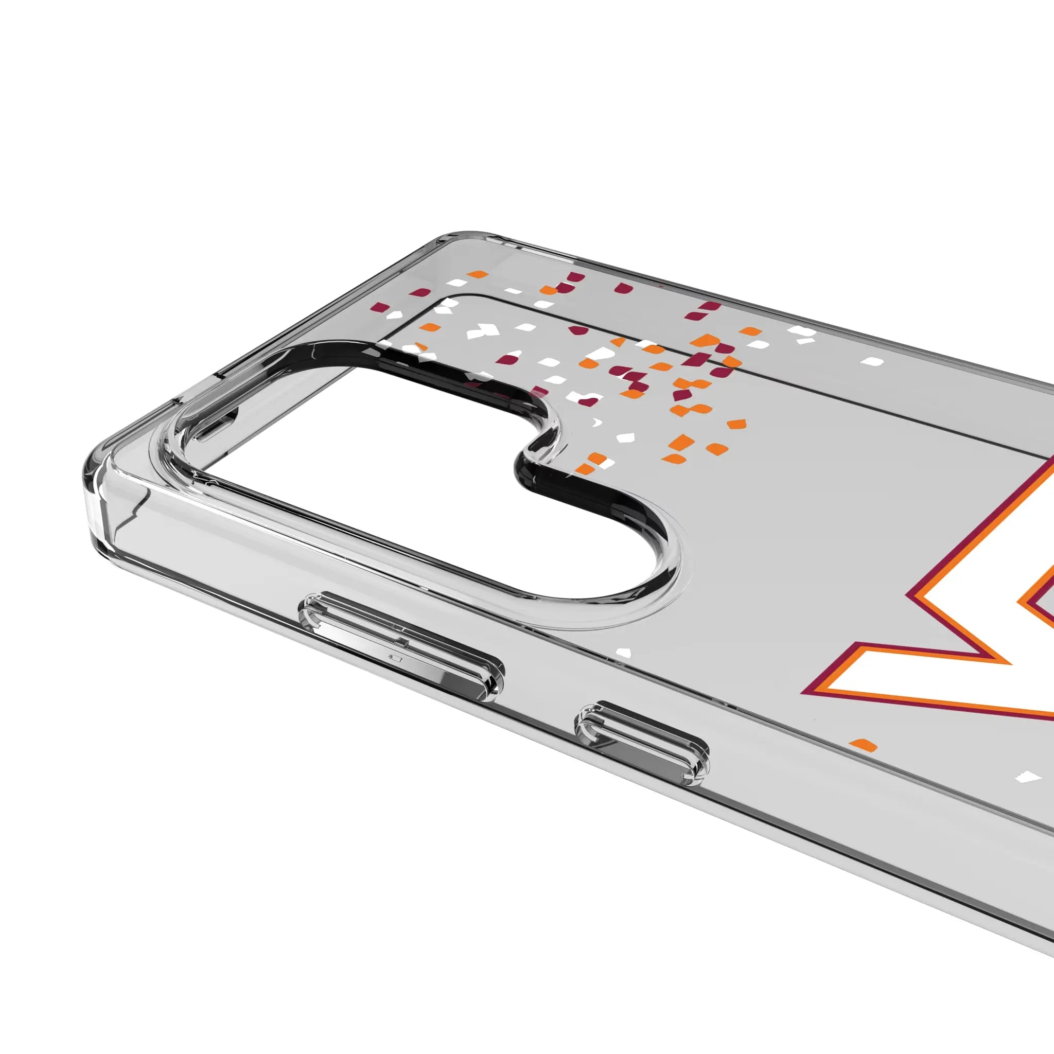 Virginia Tech Hokies Confetti Clear Phone Case for Samsung Galaxy