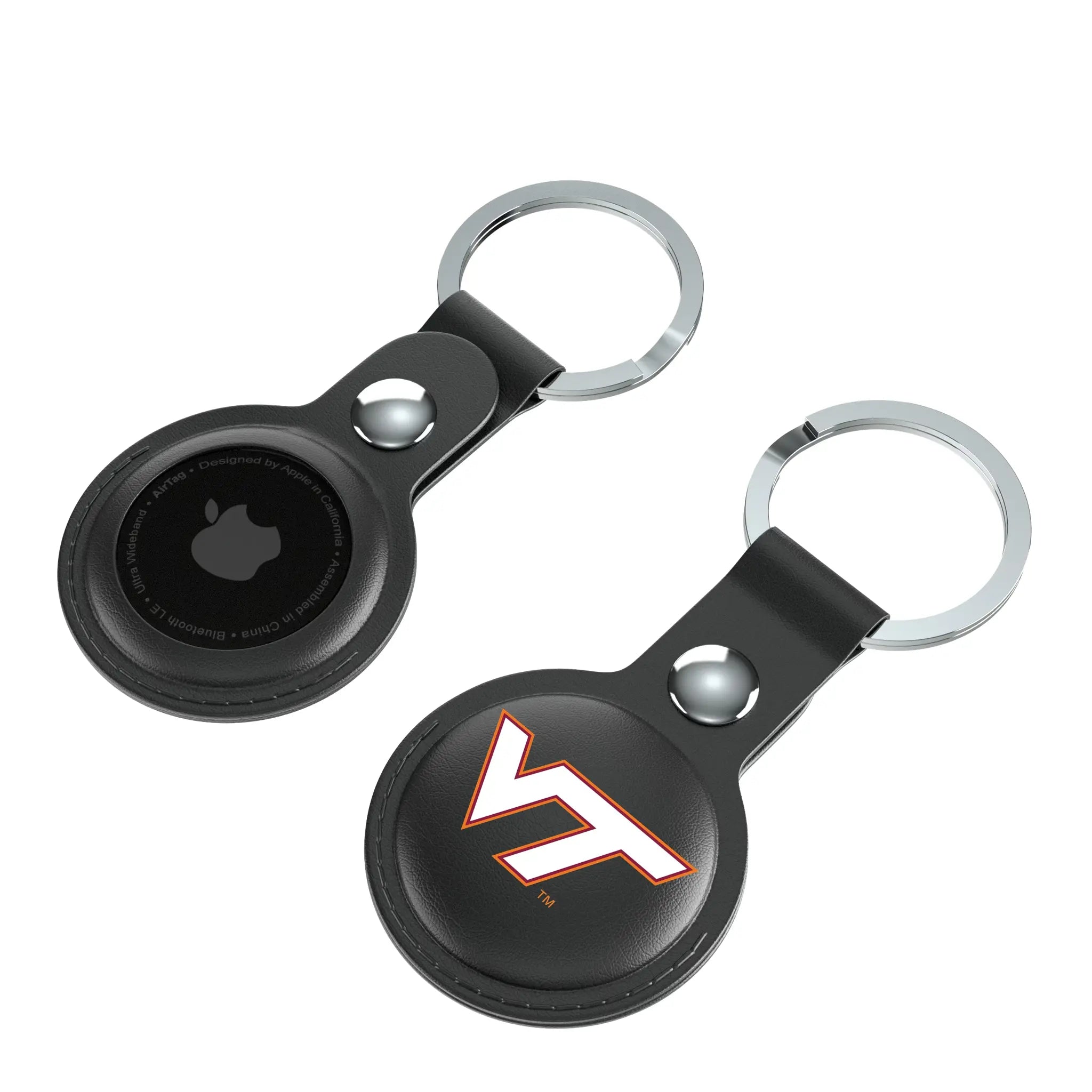 Virginia Tech Hokies Insignia Black Airtag Holder 2-Pack