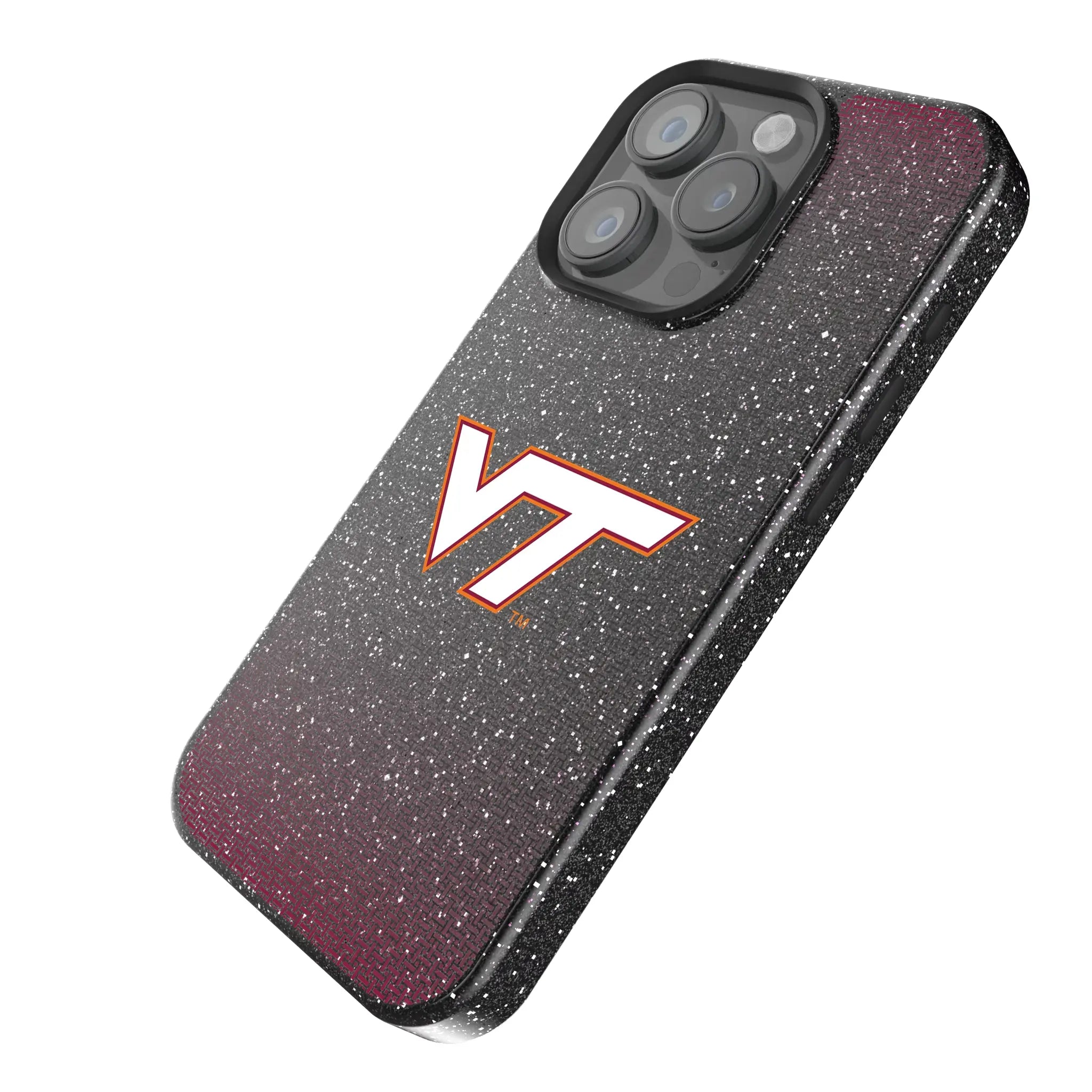 Virginia Tech Hokies Linen Bling Phone Case for Apple iPhone