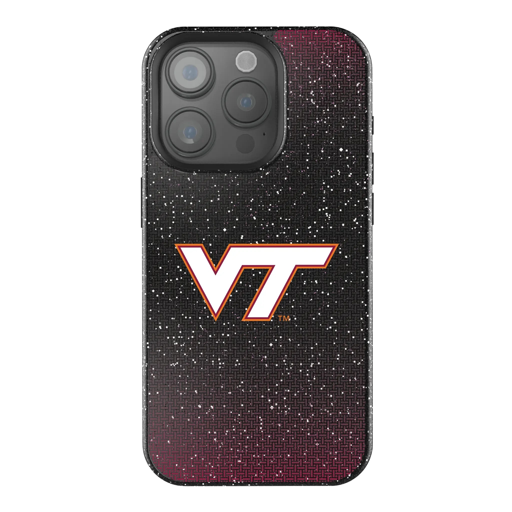 Virginia Tech Hokies Linen Bling Phone Case for Apple iPhone