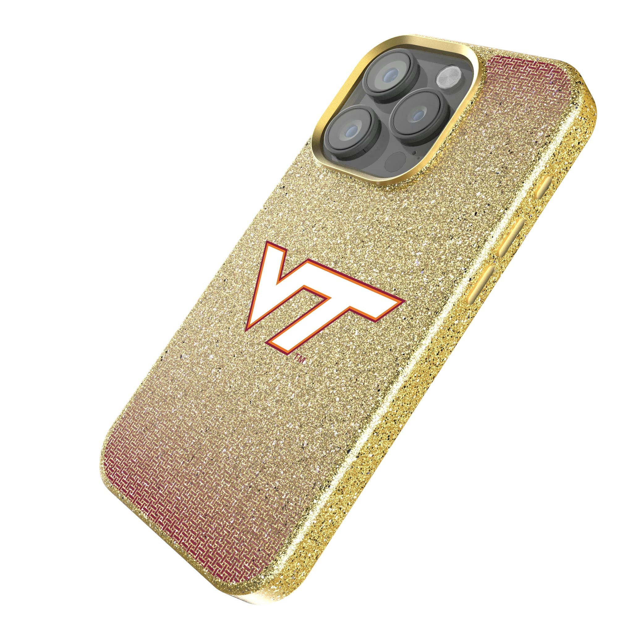 Virginia Tech Hokies Linen Bling Phone Case for Apple iPhone