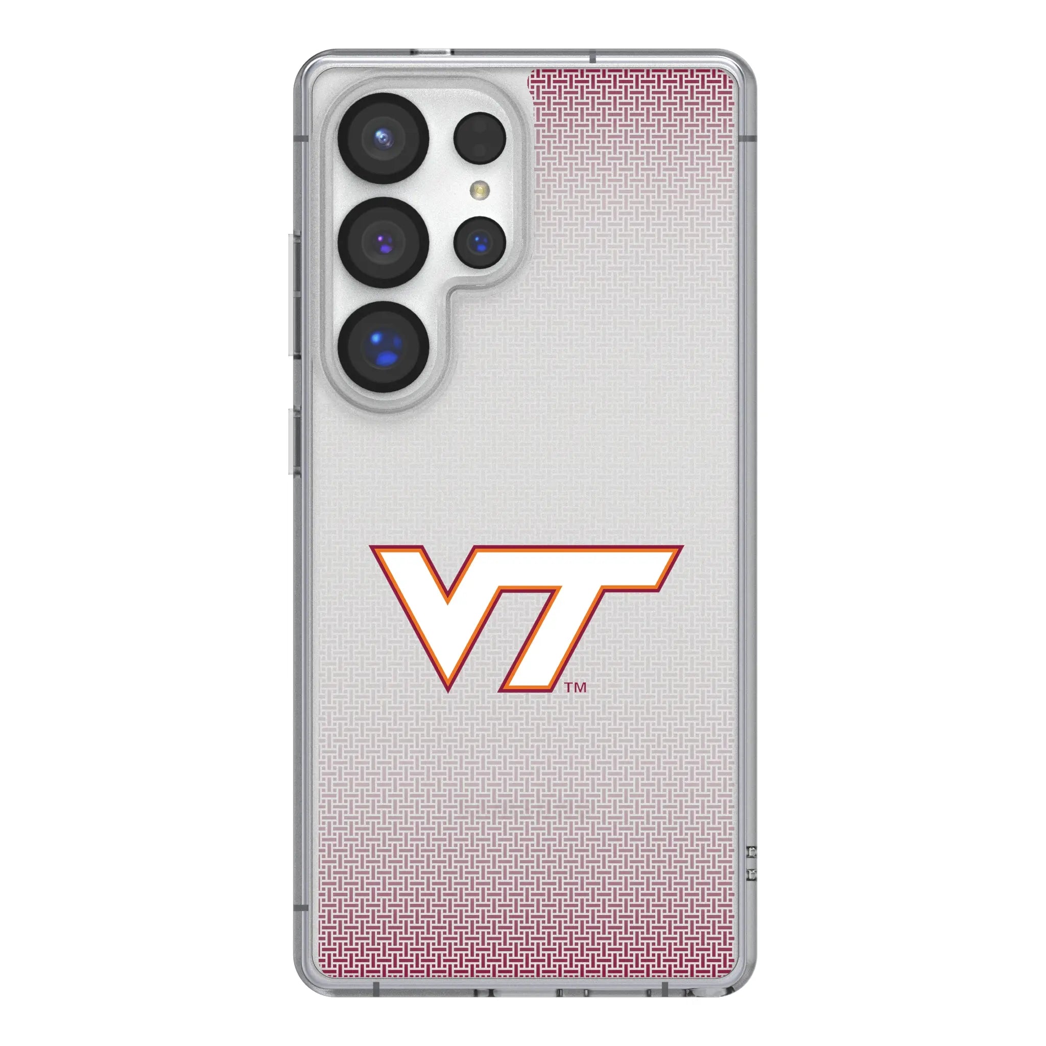 Virginia Tech Hokies Linen Clear Phone Case for Samsung Galaxy