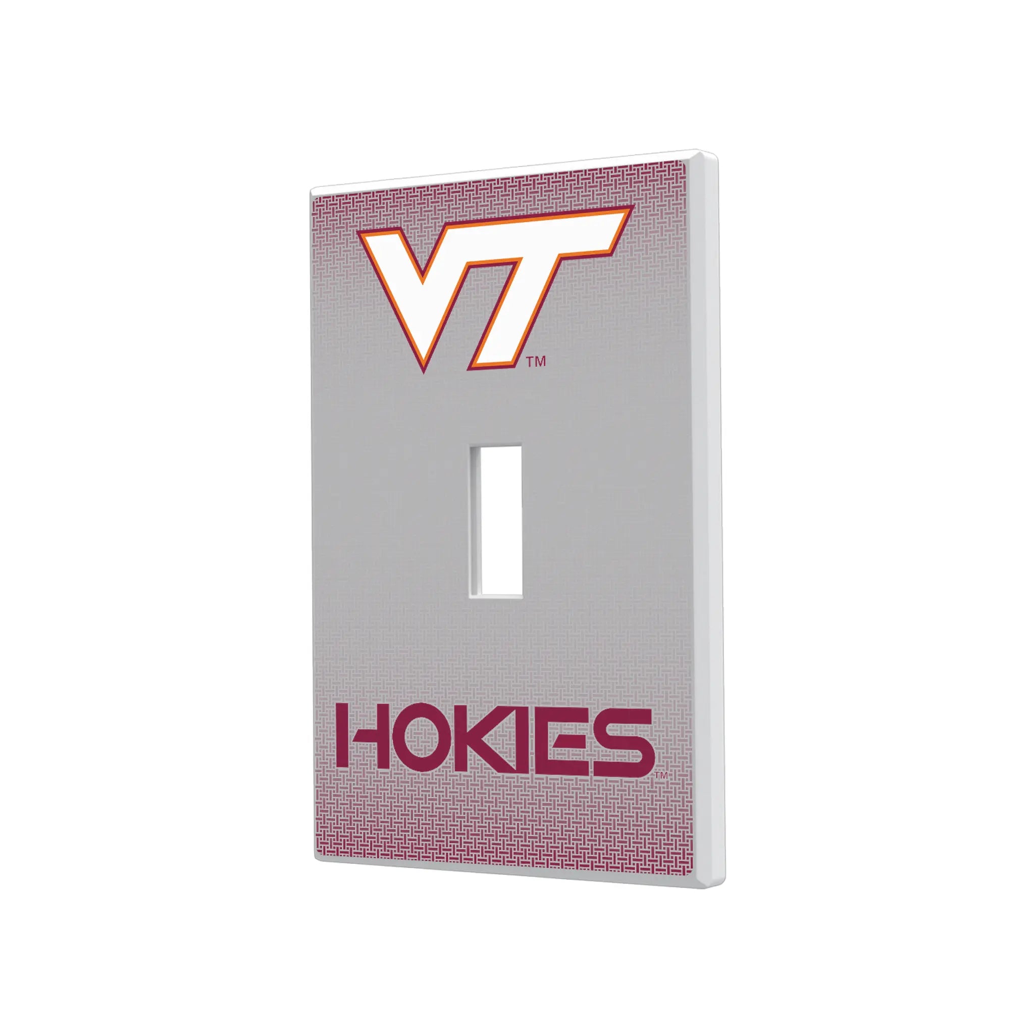 Virginia Tech Hokies Linen Hidden-Screw Light Switch Plate