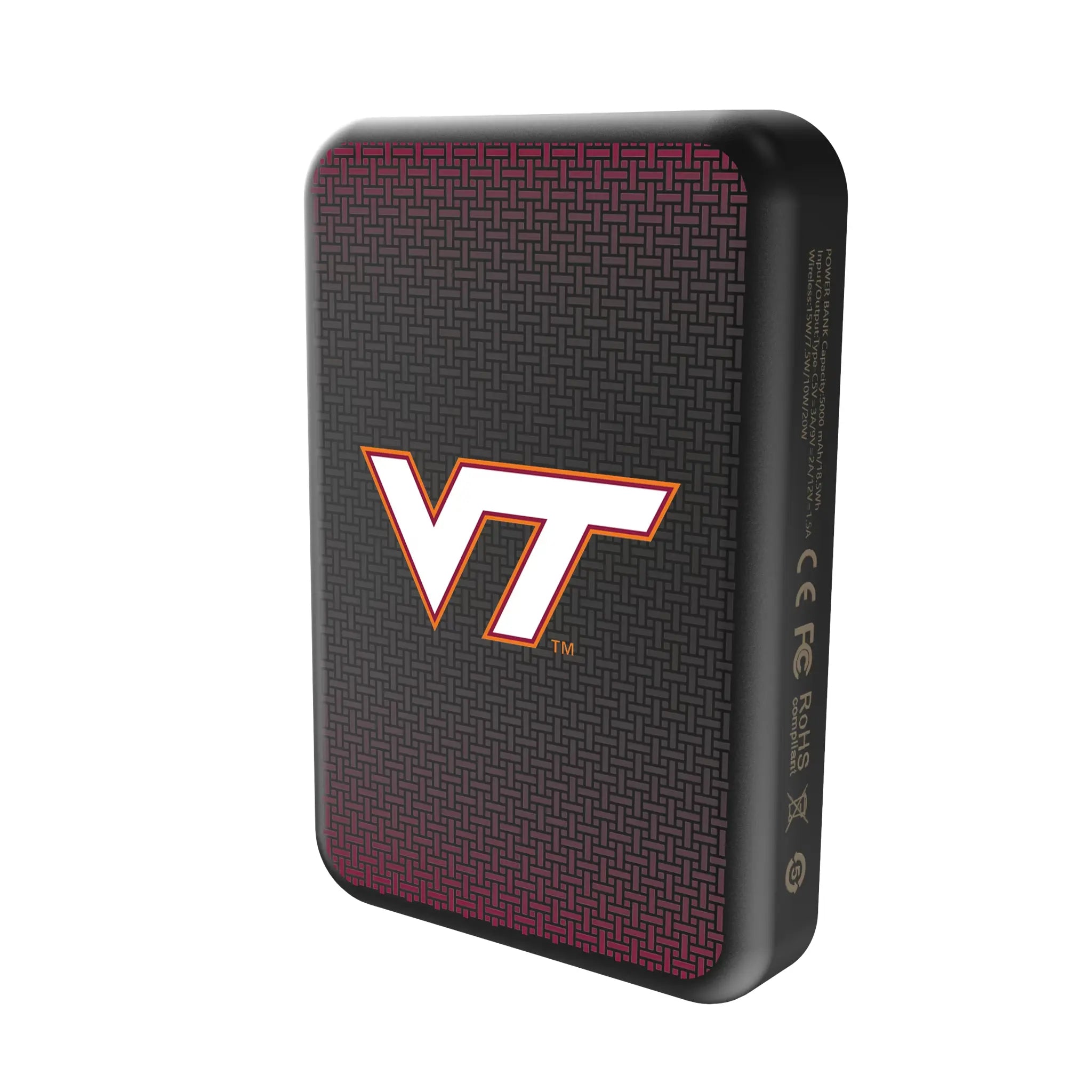 Virginia Tech Hokies Linen Wireless Mag Power Bank