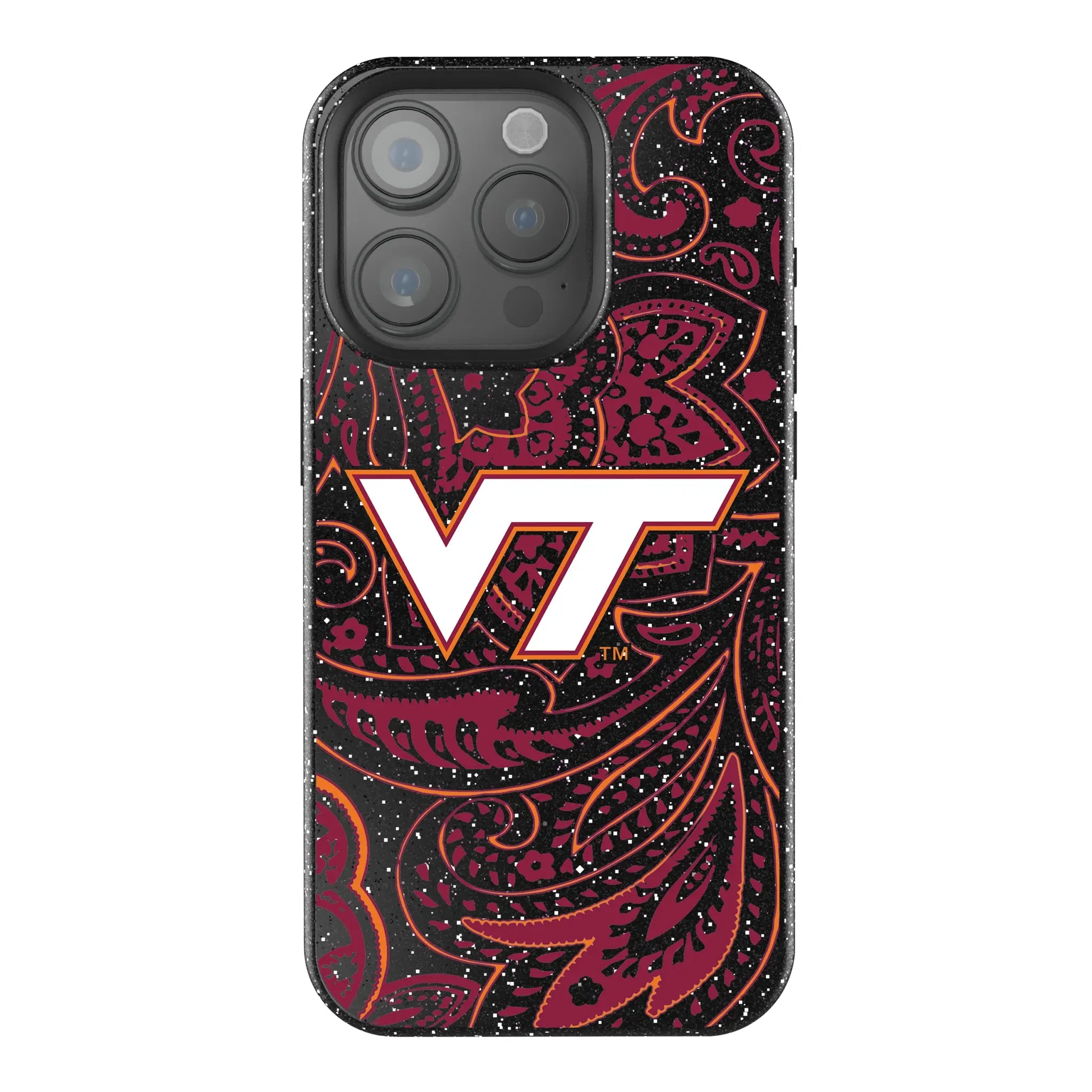 Virginia Tech Hokies Paisley Bling Phone Case