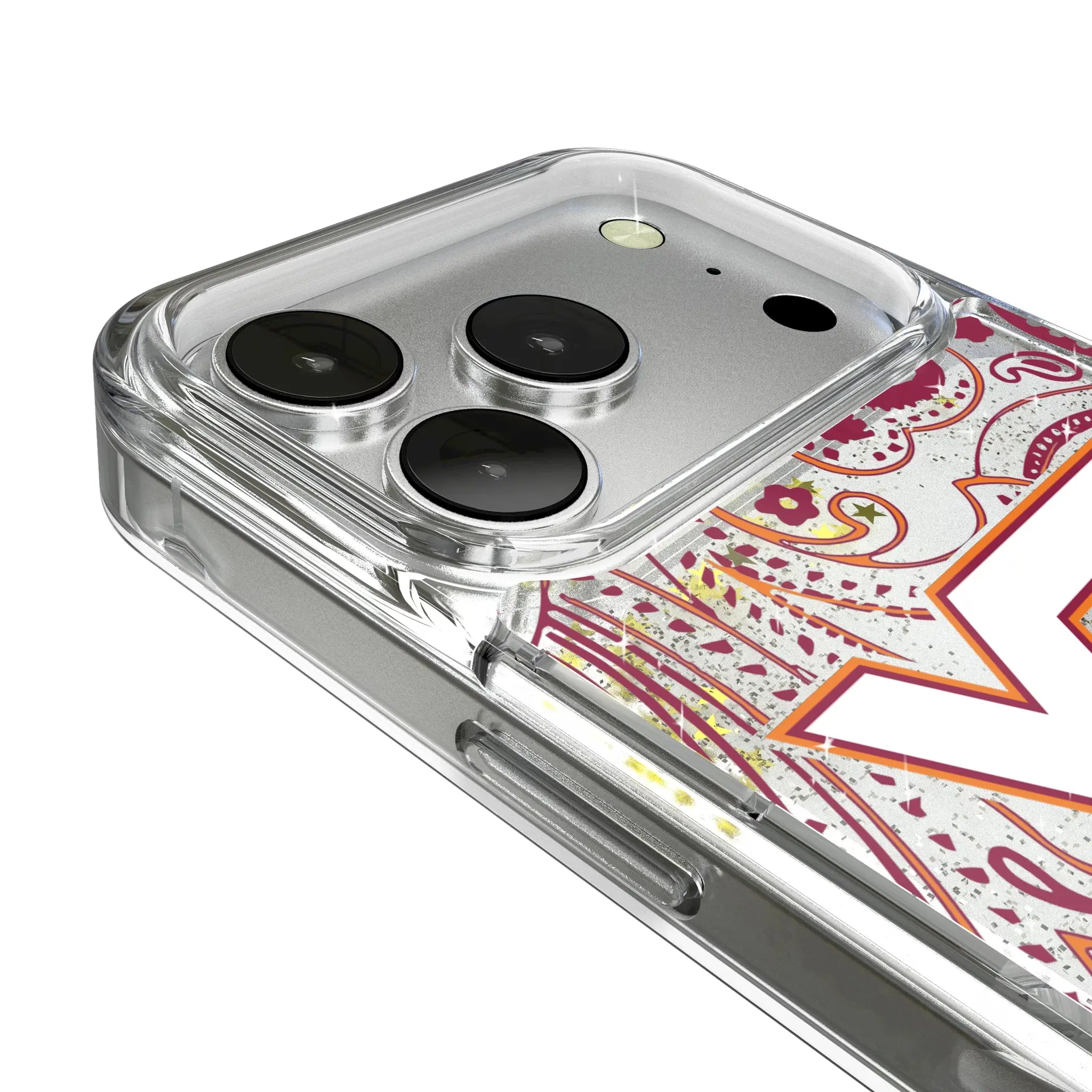 Virginia Tech Hokies Paisley Glitter Phone Case