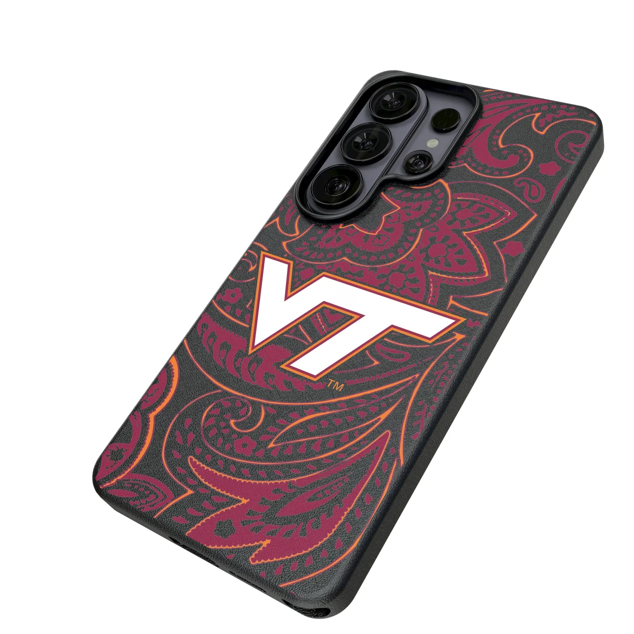Virginia Tech Hokies Paisley MagSafe Compatible Phone Case for Samsung Galaxy