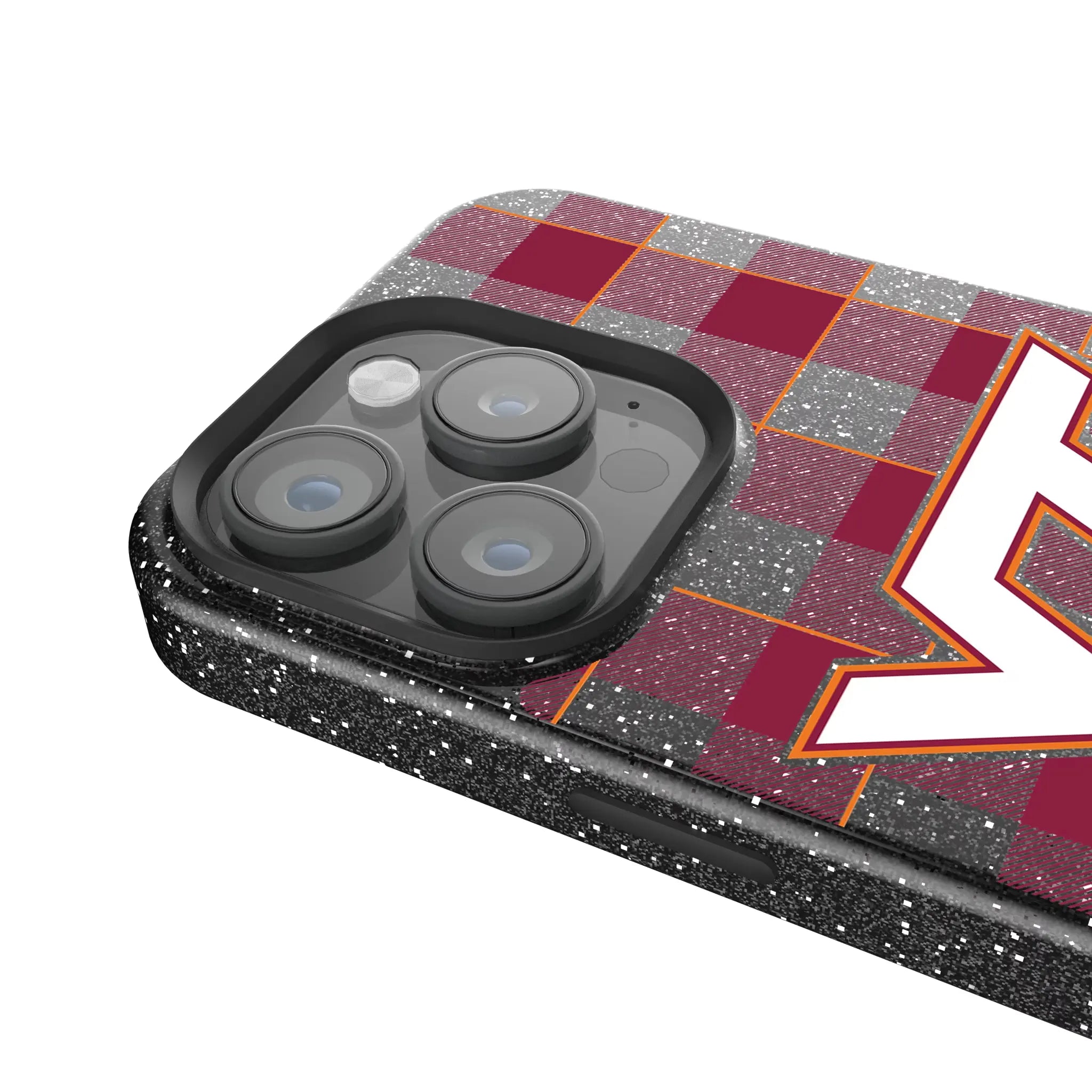 Virginia Tech Hokies Plaid Bling Phone Case