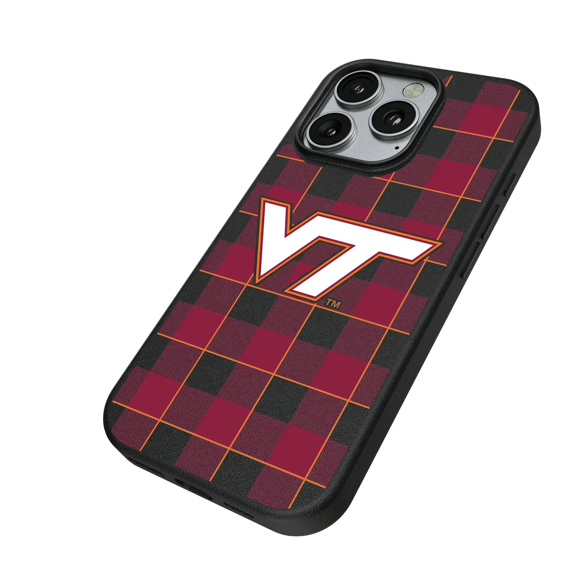 Virginia Tech Hokies Plaid MagSafe Compatible Phone Case for Apple iPhone