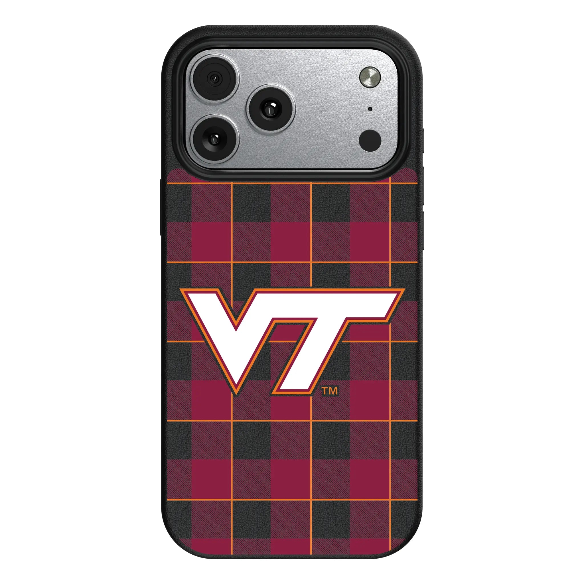Virginia Tech Hokies Plaid MagSafe Compatible Phone Case for Apple iPhone