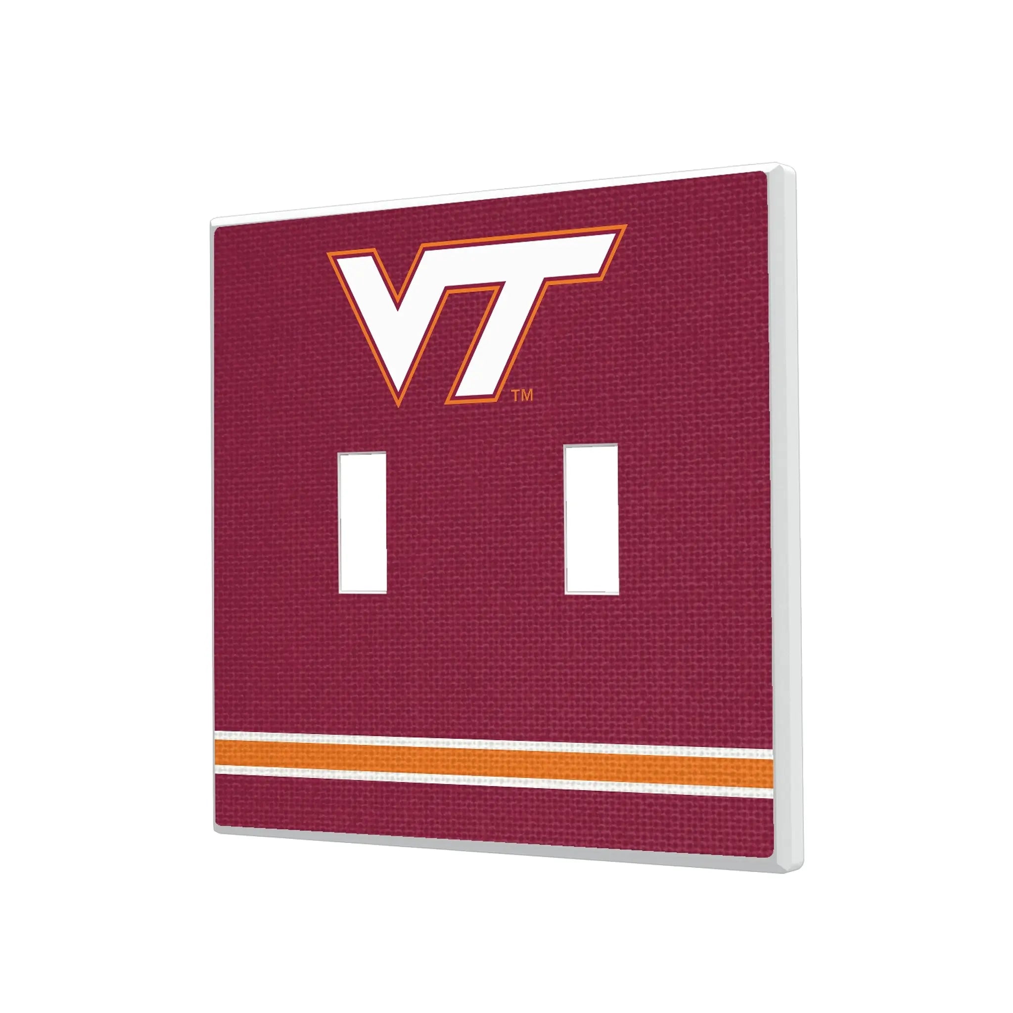 Virginia Tech Hokies Stripe Hidden-Screw Light Switch Plate