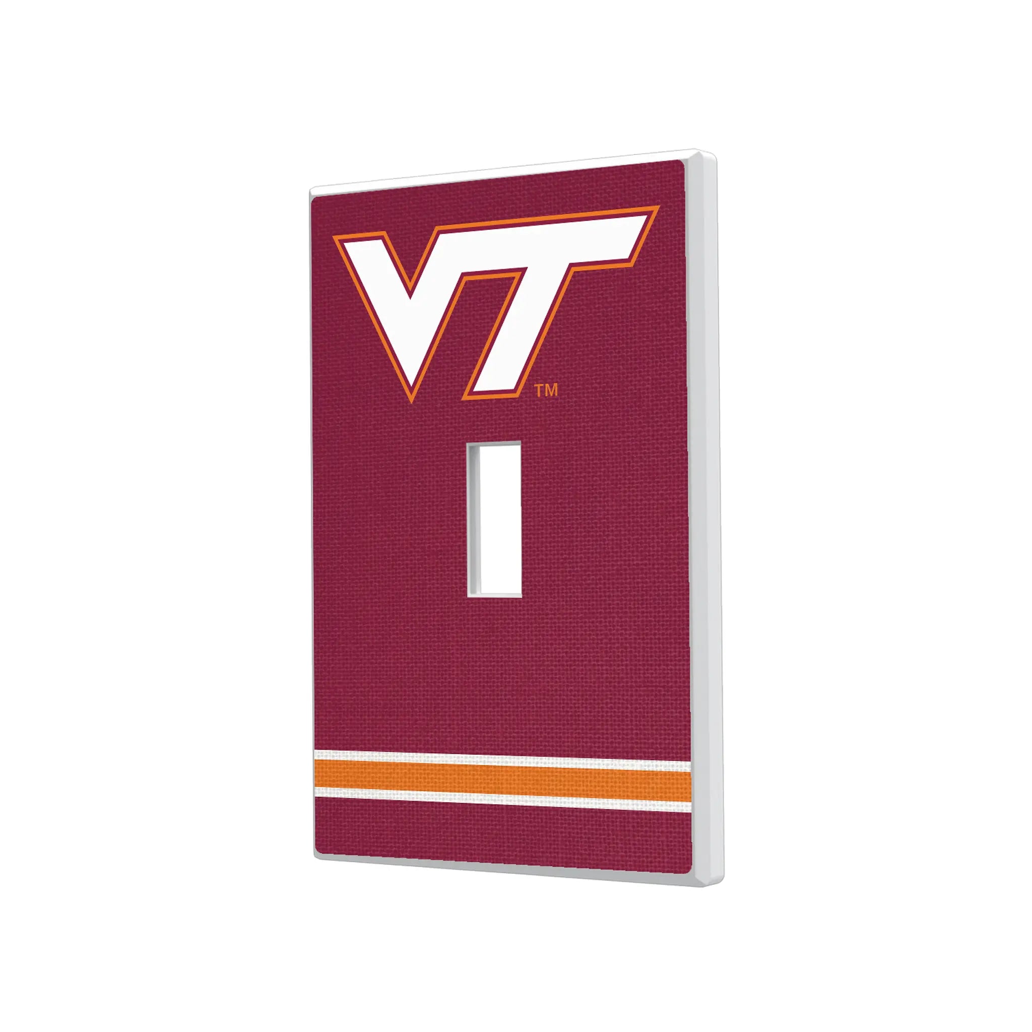 Virginia Tech Hokies Stripe Hidden-Screw Light Switch Plate