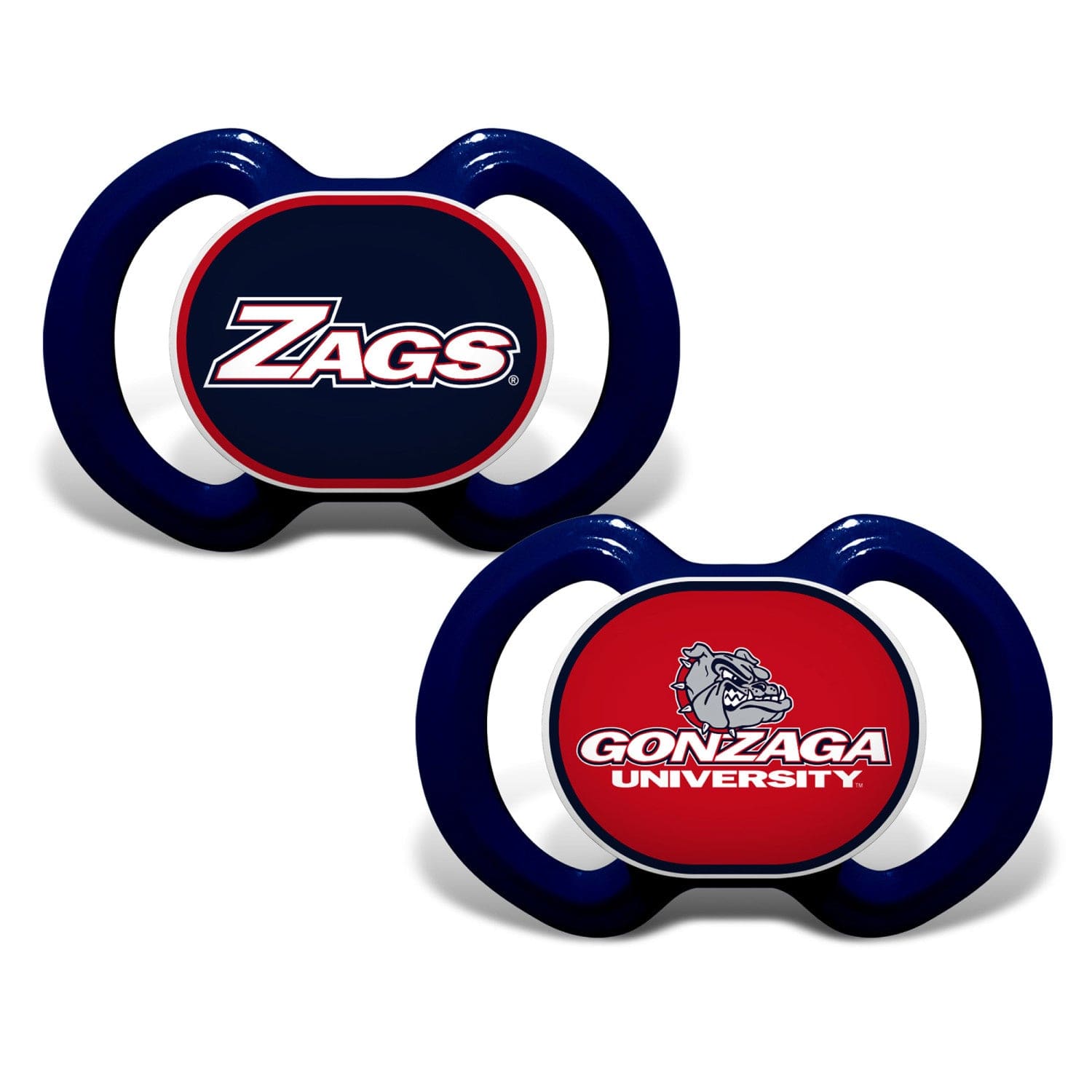 Gonzaga Bulldogs Pacifier 2-Pack - Sports Gifts, Sports Memorabilia, Sports Collectibles, Fan Shop