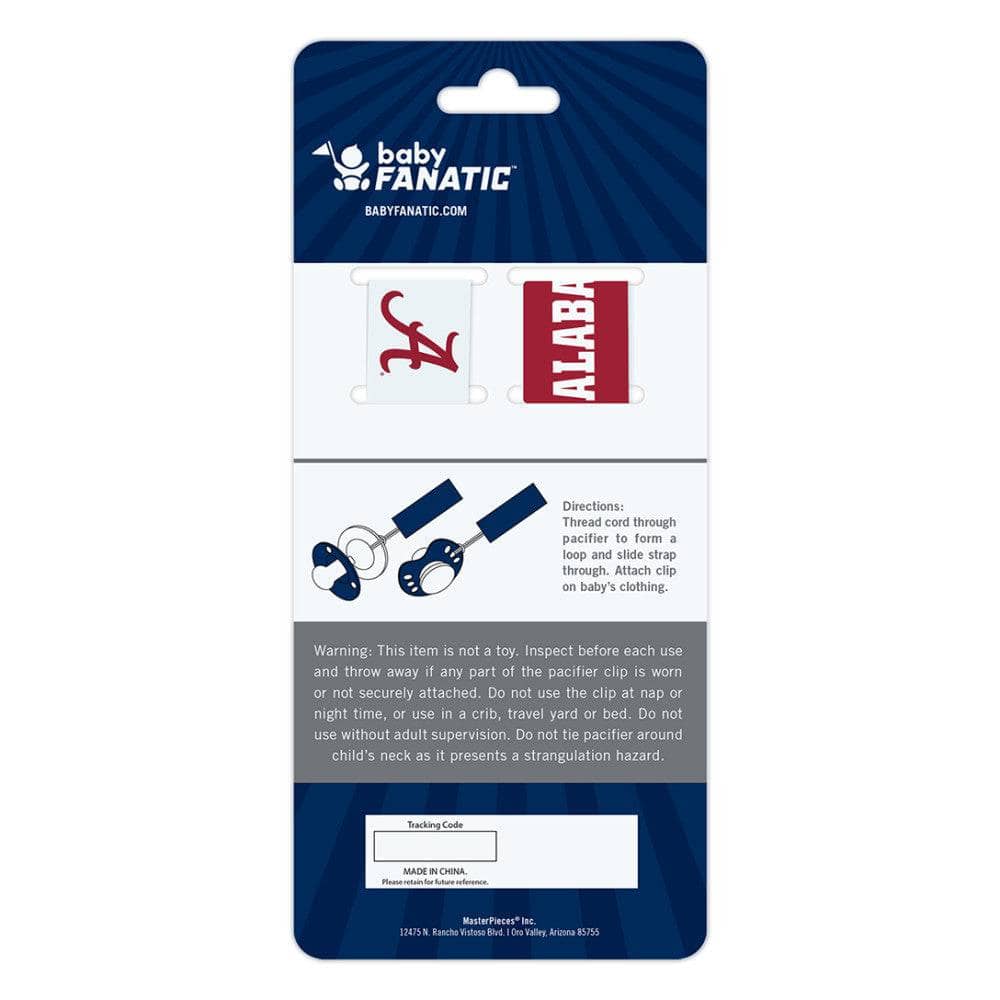 Alabama Crimson Tide Pacifier Clip Set - 2-Pack