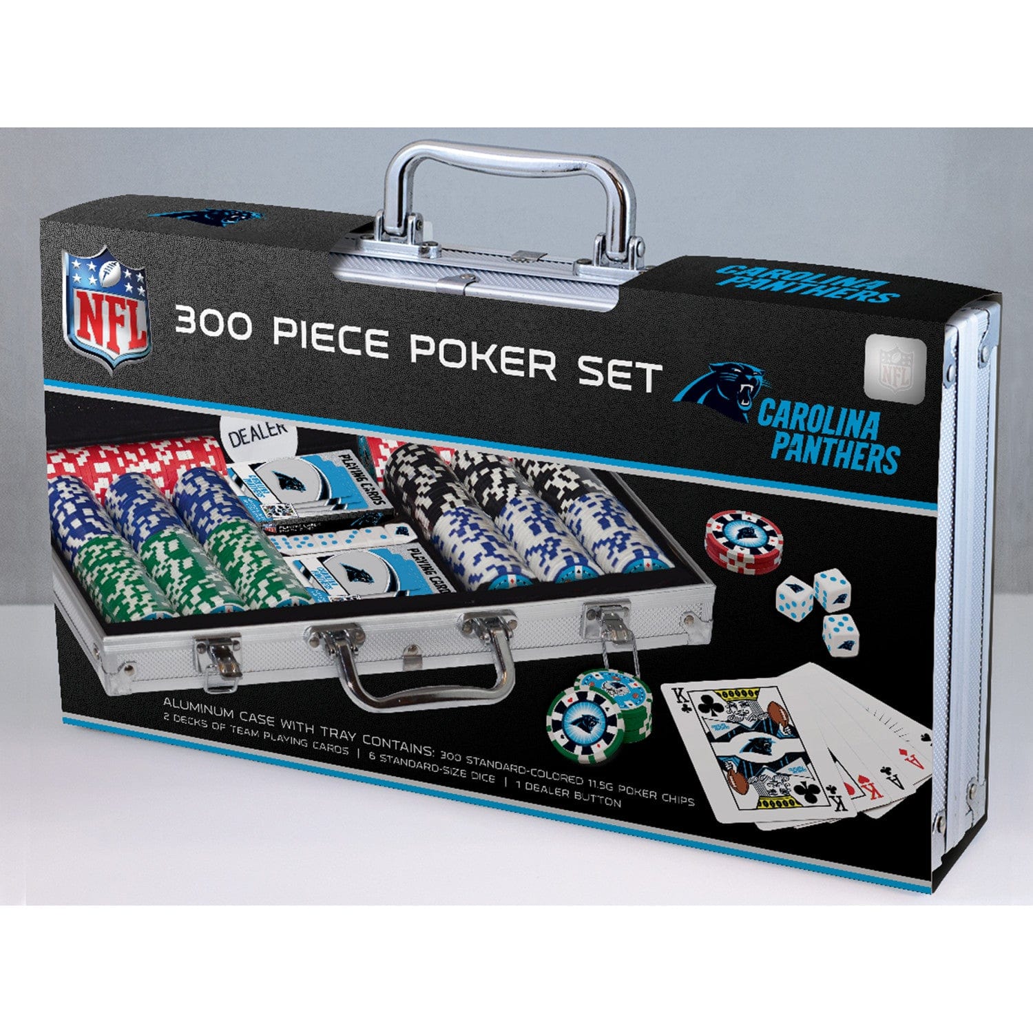 Carolina Panthers 300 Piece Poker Set - Sports Gifts, Sports Memorabilia, Sports Collectibles, Fan Shop