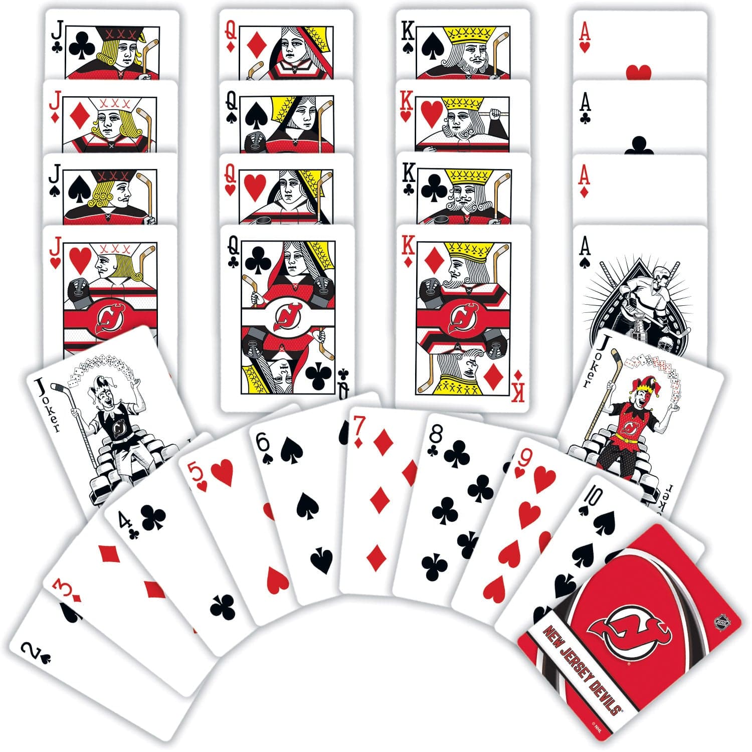 New Jersey Devils 54-Card Playing Deck - Sports Gifts, Sports Memorabilia, Sports Collectibles, Fan Shop
