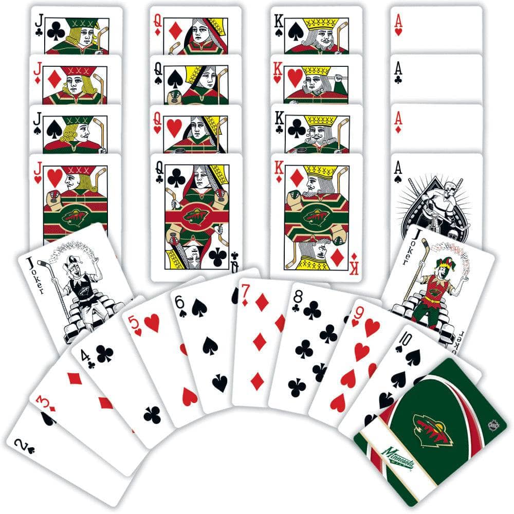 Minnesota Wild 54-Card Deck - Official Playing Cards - Sports Gifts, Sports Memorabilia, Sports Collectibles, Fan Shop