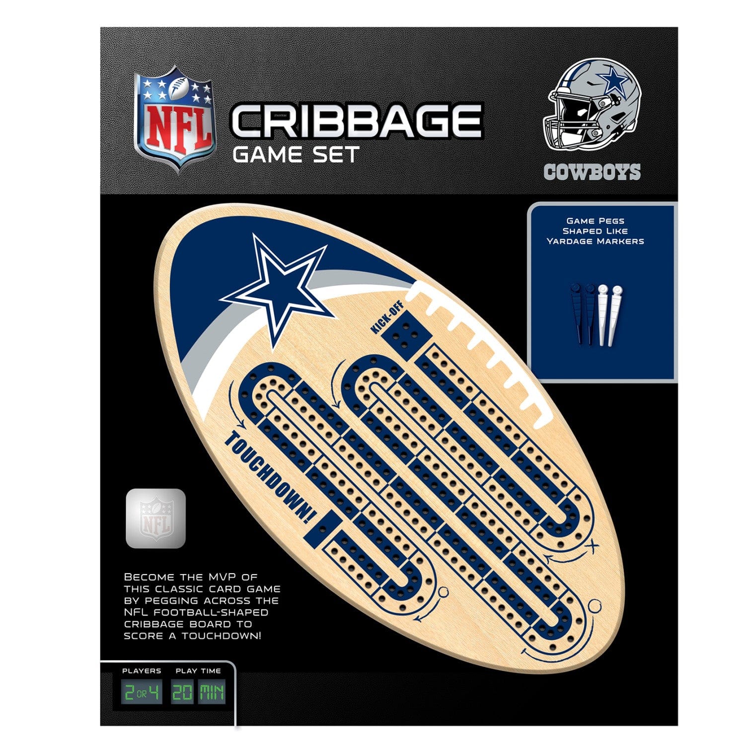 Dallas Cowboys Cribbage Board Game