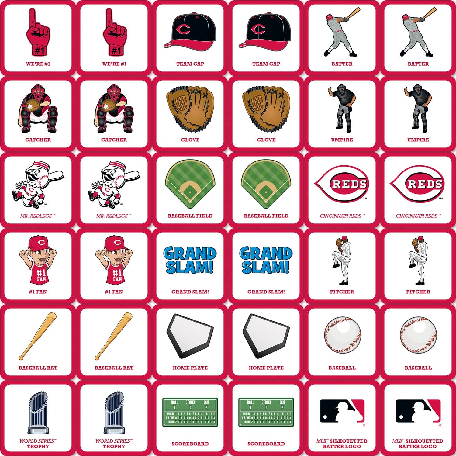 Cincinnati Reds Memory Matching Game - Sports Gifts, Sports Memorabilia, Sports Collectibles, Fan Shop