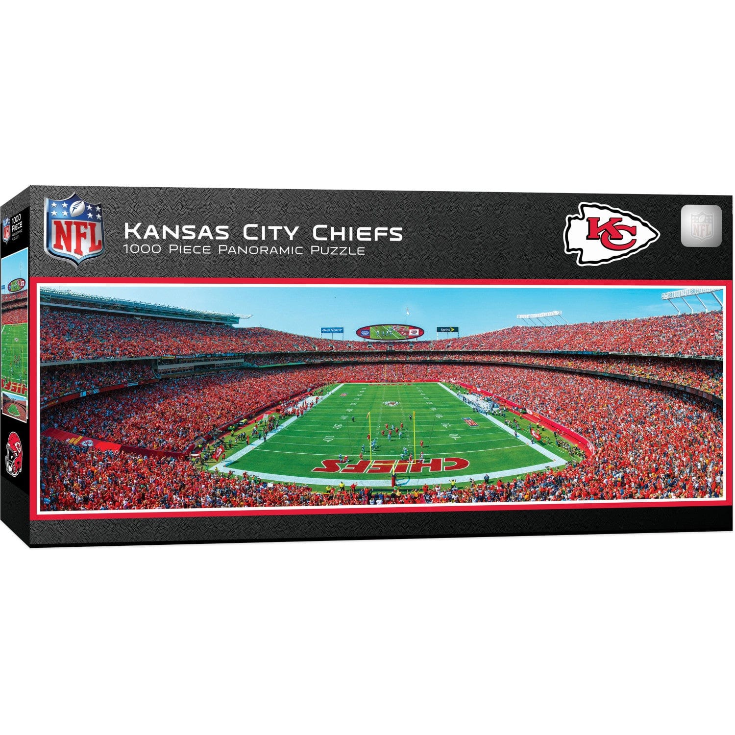 Kansas City Chiefs 1000 Piece Panoramic Jigsaw Puzzle - End View - Sports Gifts, Sports Memorabilia, Sports Collectibles, Fan Shop