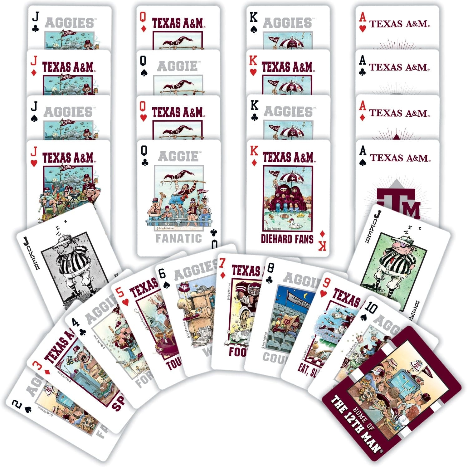 Texas A&M Aggies 54-Card Fan Deck - Sports Gifts, Sports Memorabilia, Sports Collectibles, Fan Shop