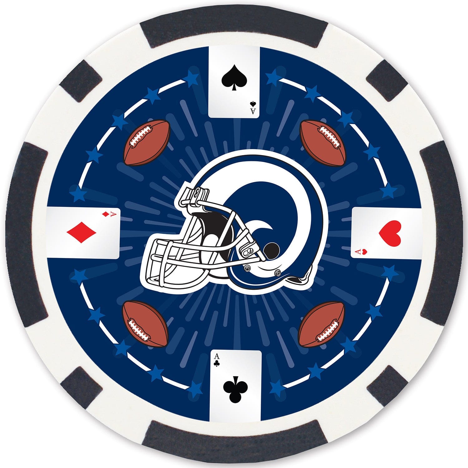 Los Angeles Rams 100-Piece Poker Chip Set - Sports Gifts, Sports Memorabilia, Sports Collectibles, Fan Shop