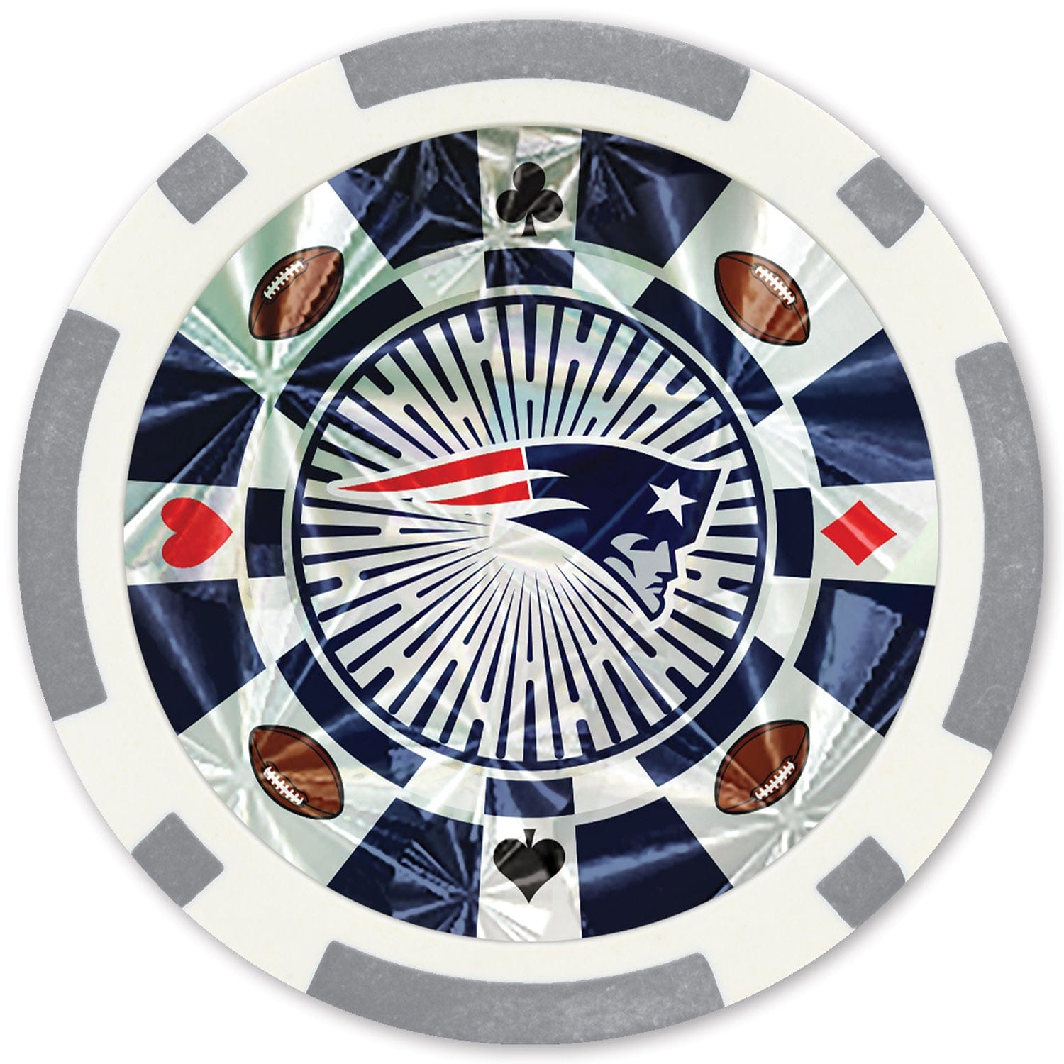 New England Patriots 20-Piece Poker Chip Set - Sports Gifts, Sports Memorabilia, Sports Collectibles, Fan Shop