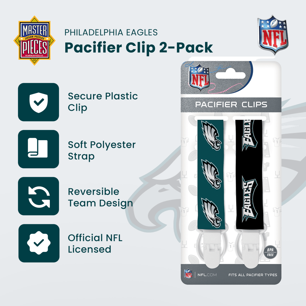 Philadelphia Eagles Pacifier Clip Set - 2-Pack
