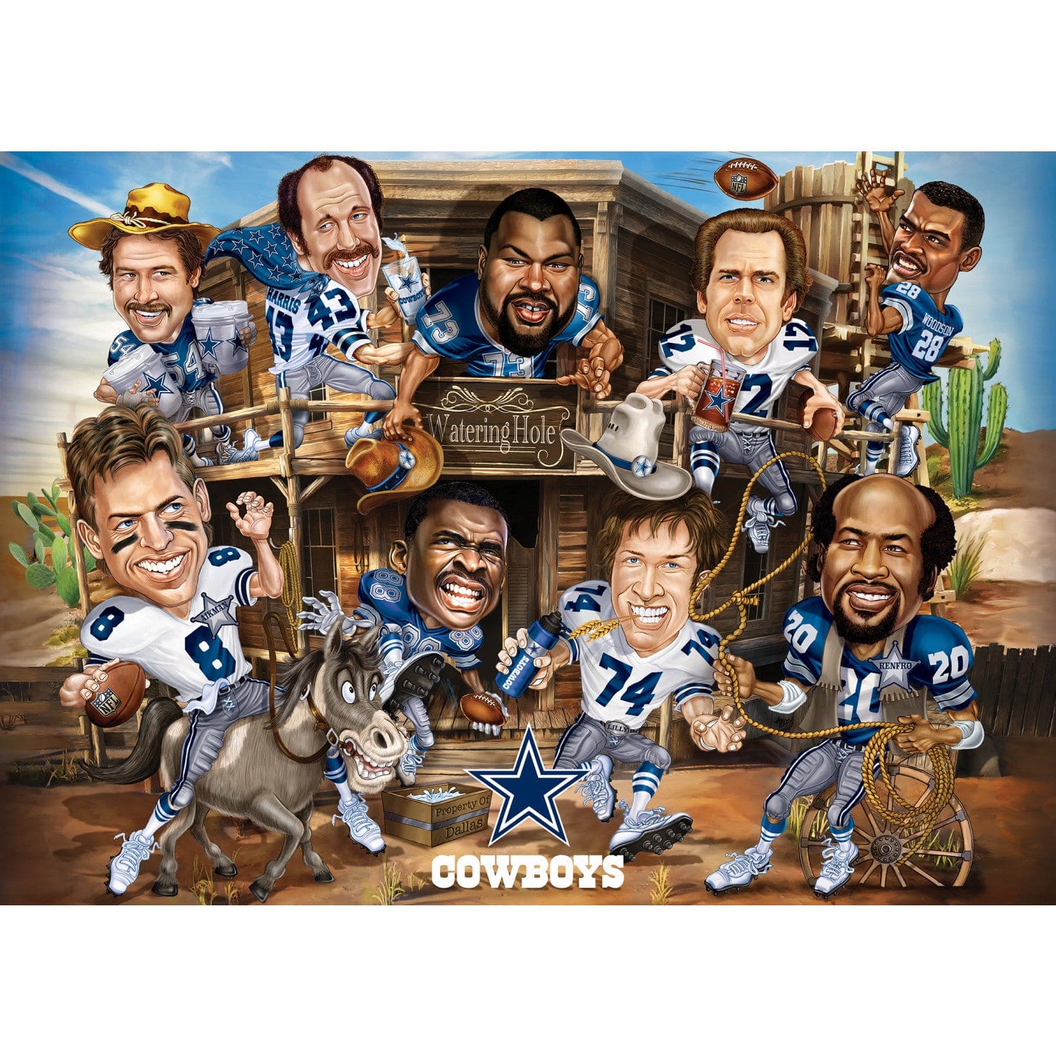 Dallas Cowboys All-Time Greats 500-Piece Jigsaw Puzzle - Sports Gifts, Sports Memorabilia, Sports Collectibles, Fan Shop