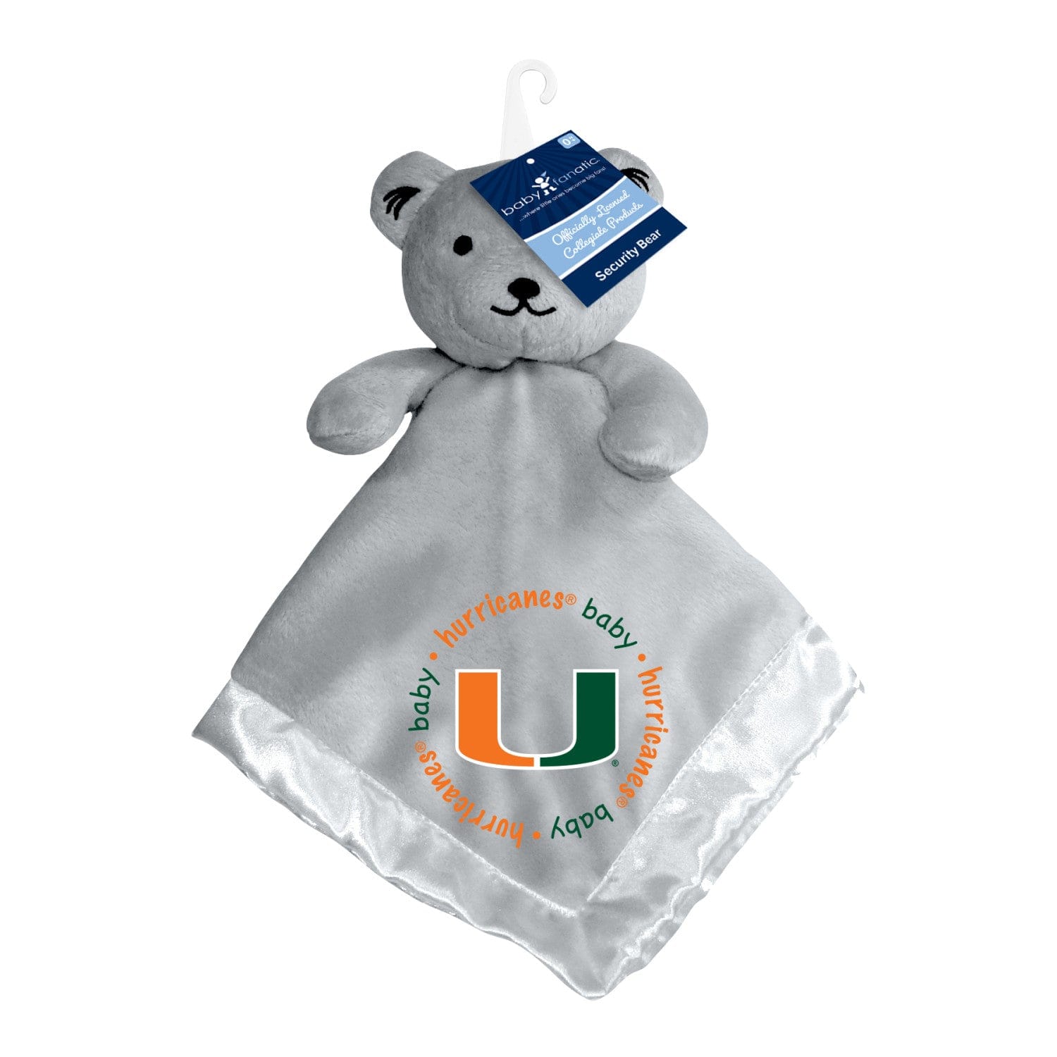 Miami Hurricanes Security Bear - Gray - Sports Gifts, Sports Memorabilia, Sports Collectibles, Fan Shop