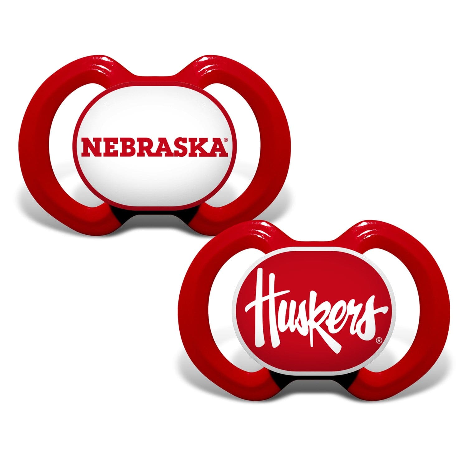 Nebraska Cornhuskers Pacifier 2-Pack - Sports Gifts, Sports Memorabilia, Sports Collectibles, Fan Shop