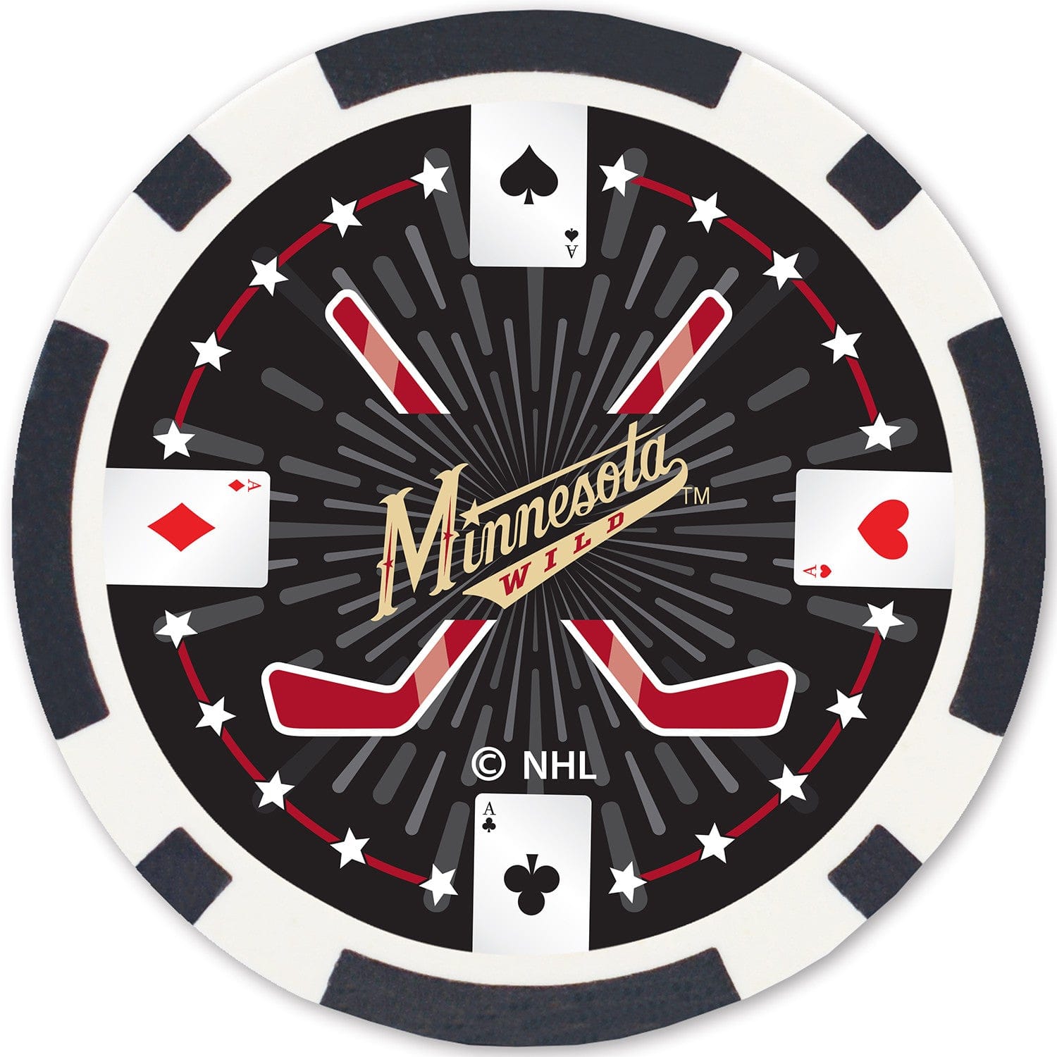 Minnesota Wild 100-Piece Poker Chip Set - Sports Gifts, Sports Memorabilia, Sports Collectibles, Fan Shop