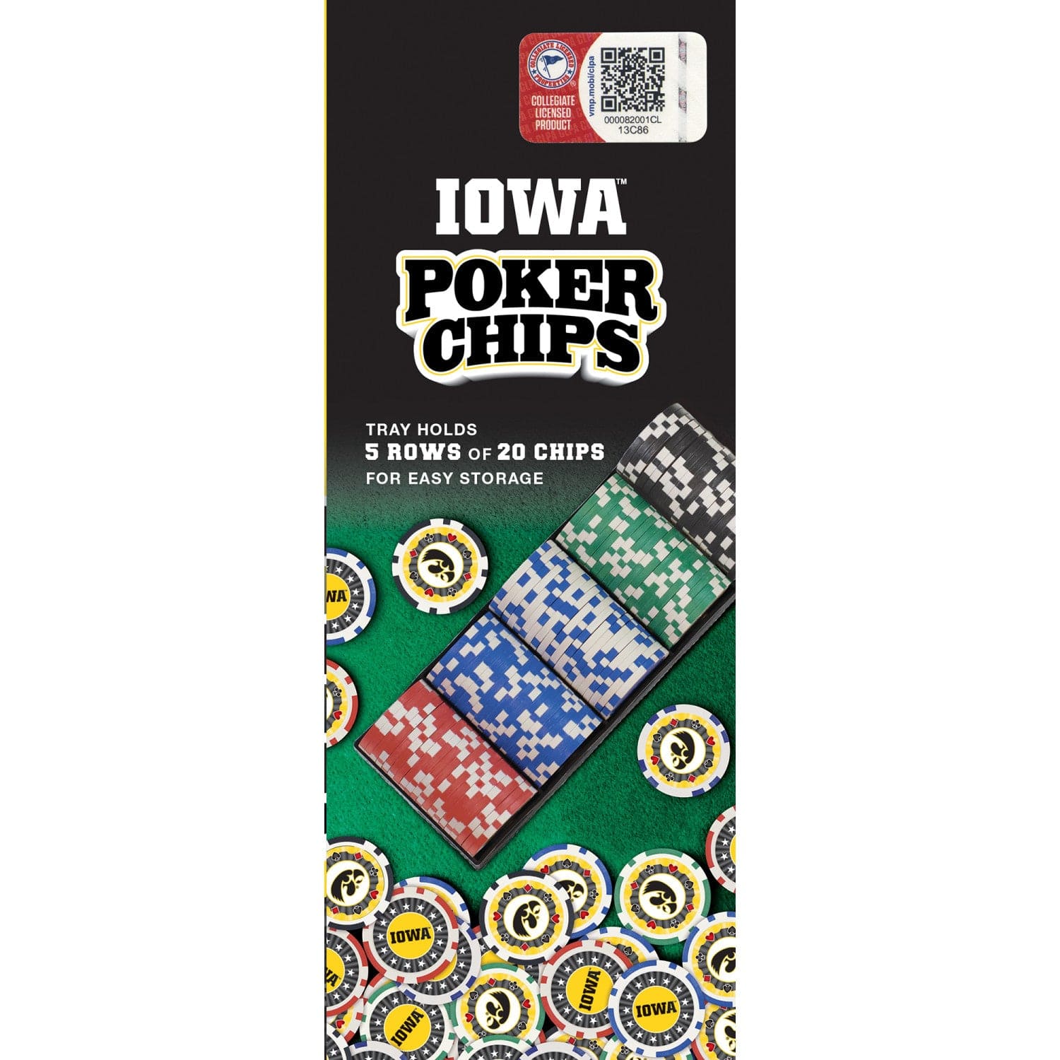 Iowa Hawkeyes 100 Piece Poker Chip Set