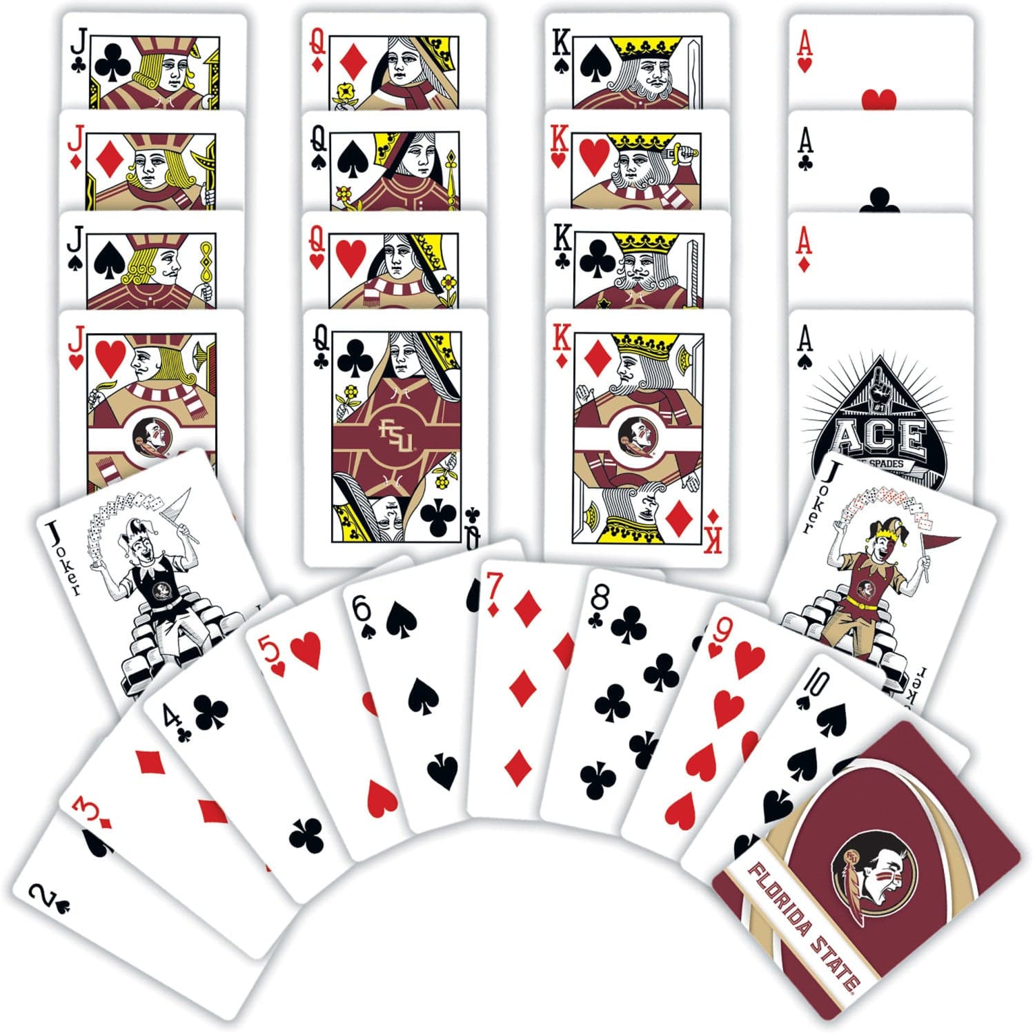 Florida State Seminoles 54-Card Deck Playing Cards