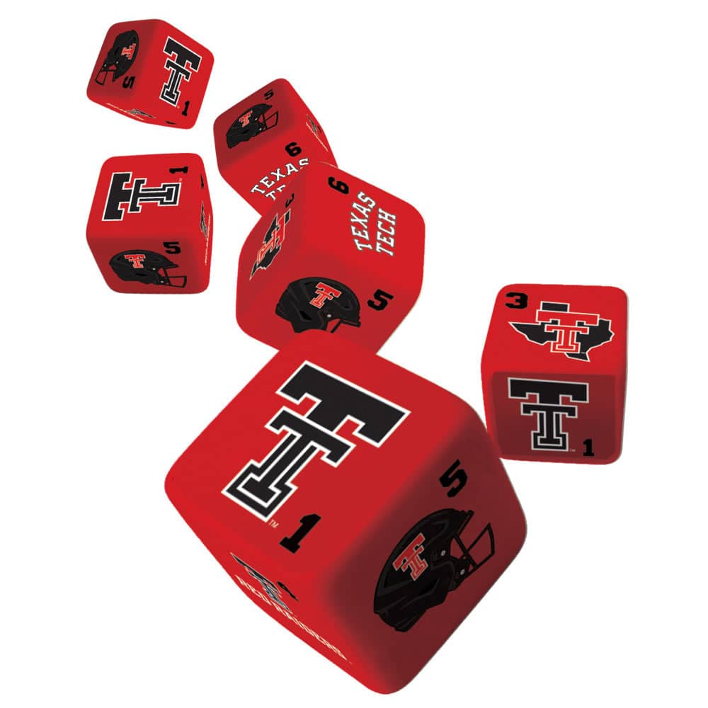 Texas Tech Red Raiders 19mm Dice Set - Sports Gifts, Sports Memorabilia, Sports Collectibles, Fan Shop