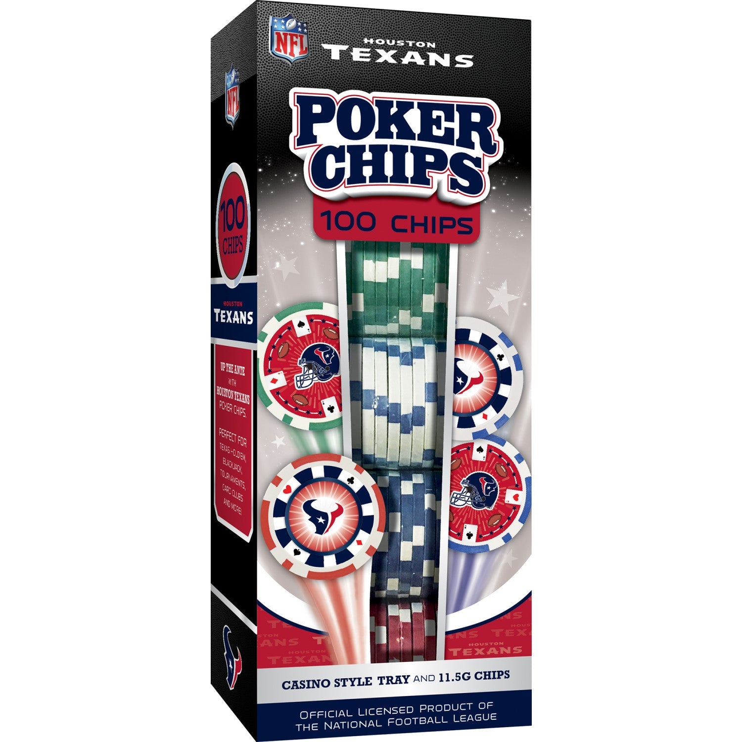 Houston Texans 100 Piece Poker Chips - 757 Sports Collectibles