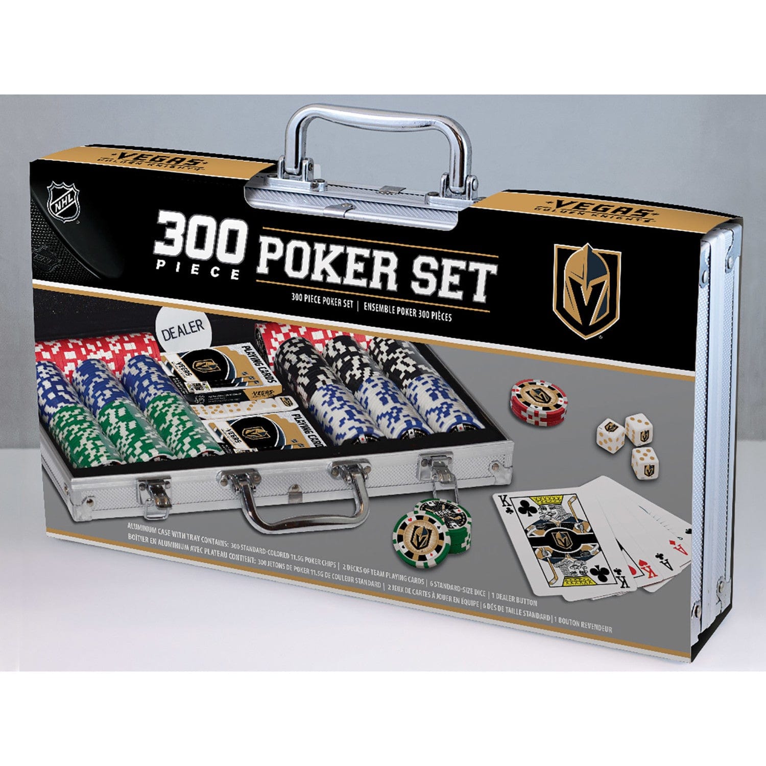 Las Vegas Golden Knights 300 Piece Poker Set - Sports Gifts, Sports Memorabilia, Sports Collectibles, Fan Shop