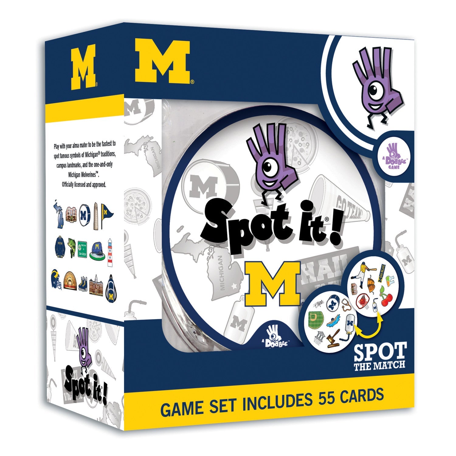 Michigan Wolverines Spot It! Card Game - 757 Sports Collectibles