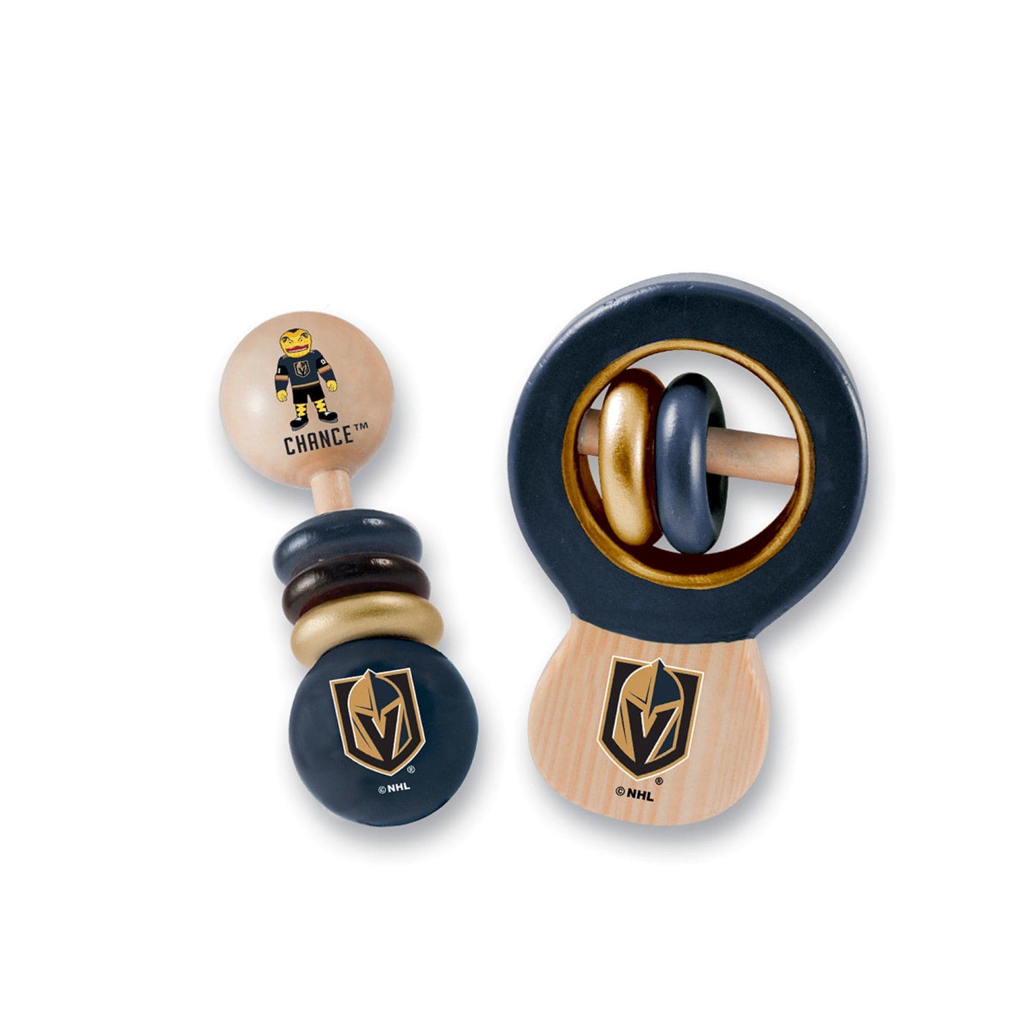Las Vegas Golden Knights Baby Rattles 2-Pack - Sports Gifts, Sports Memorabilia, Sports Collectibles, Fan Shop