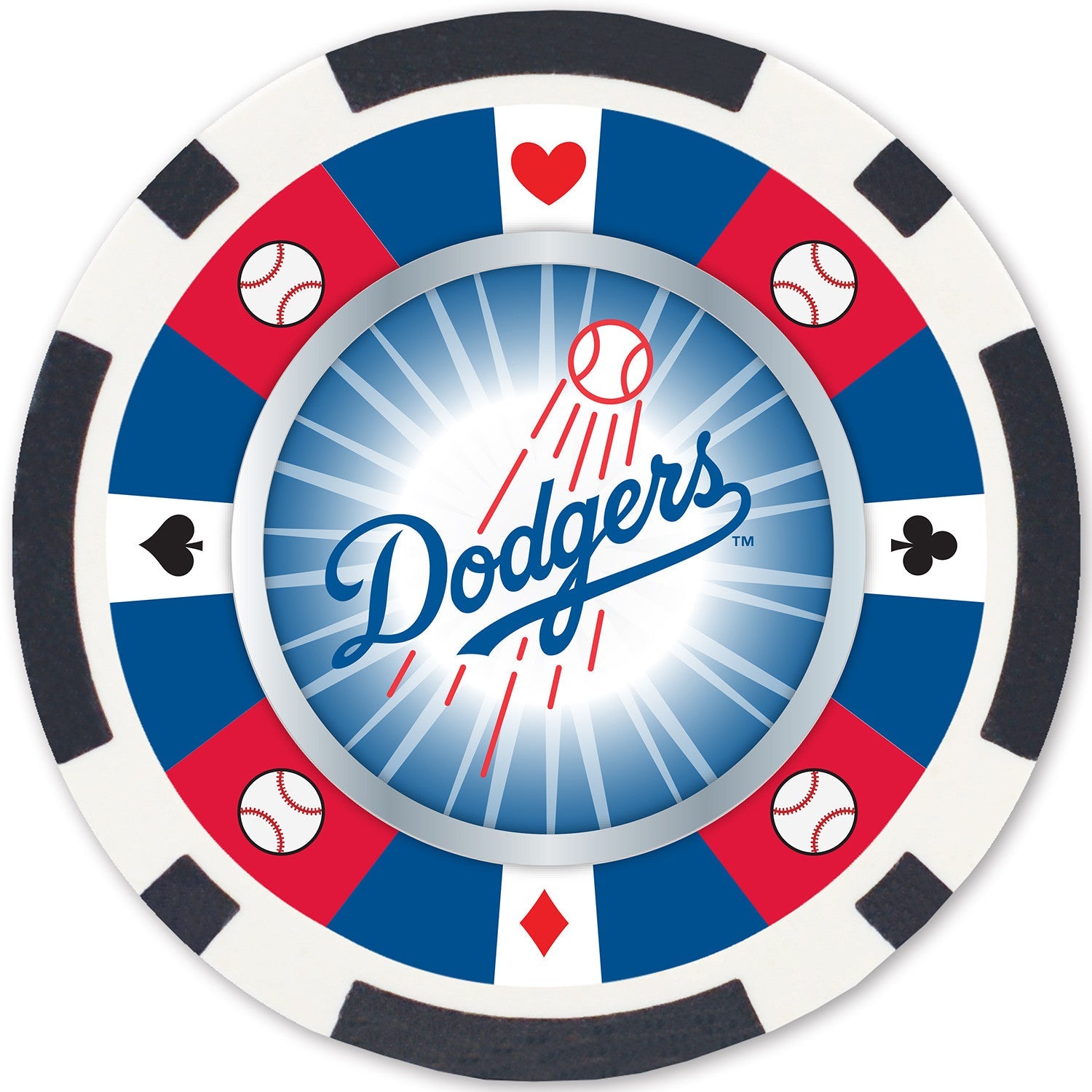 Los Angeles Dodgers 100 Piece Poker Chips - 757 Sports Collectibles