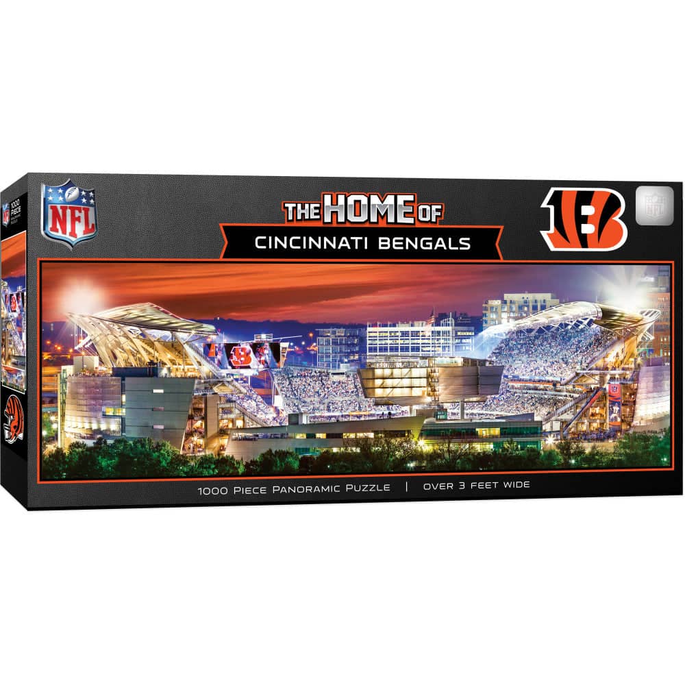 Cincinnati Bengals Stadium View 1000-Piece Panoramic Jigsaw Puzzle - Sports Gifts, Sports Memorabilia, Sports Collectibles, Fan Shop