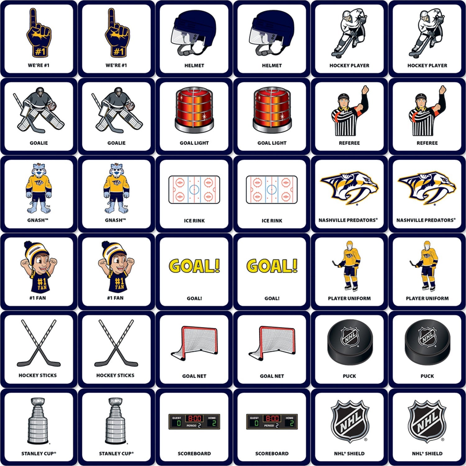Nashville Predators Matching Game - 757 Sports Collectibles