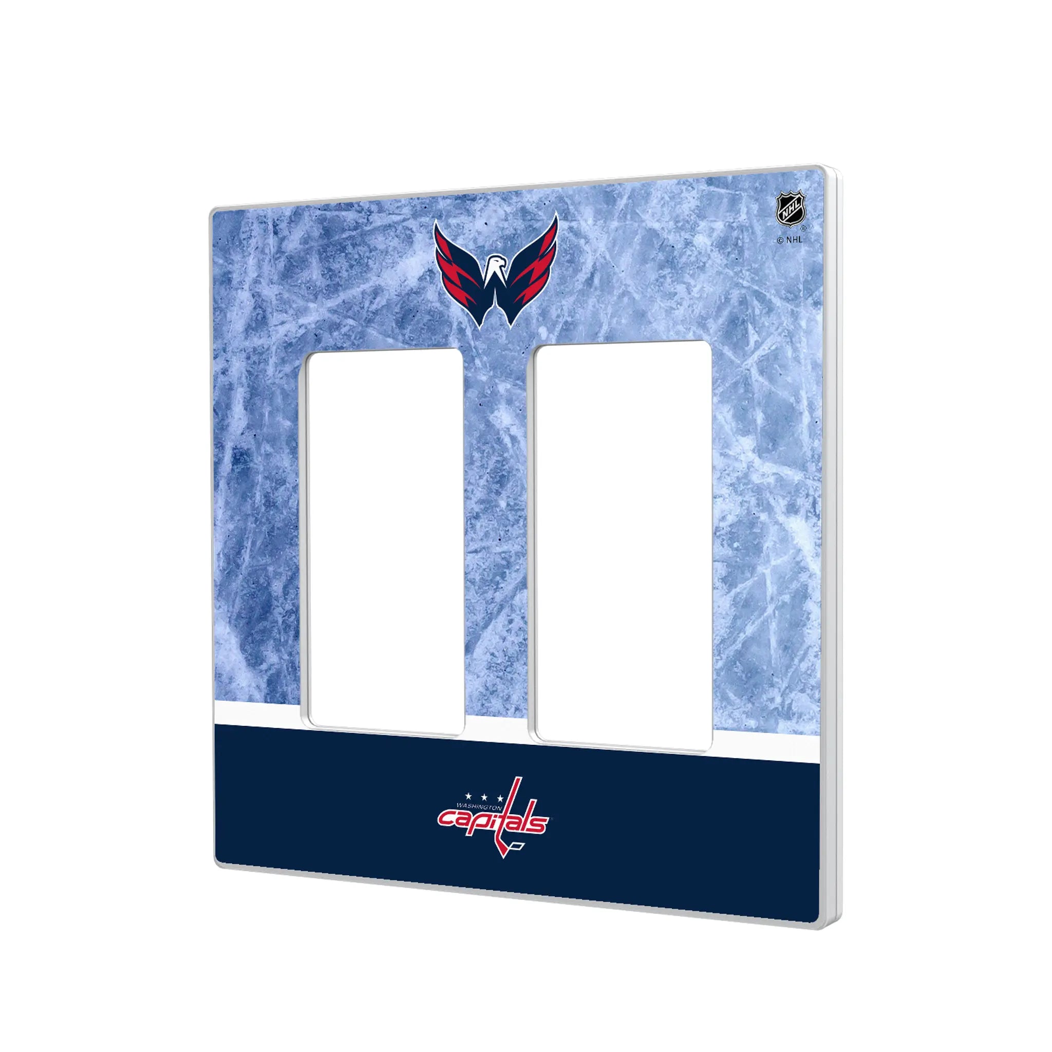 Washington Capitals Ice Wordmark Hidden-Screw Light Switch Plate