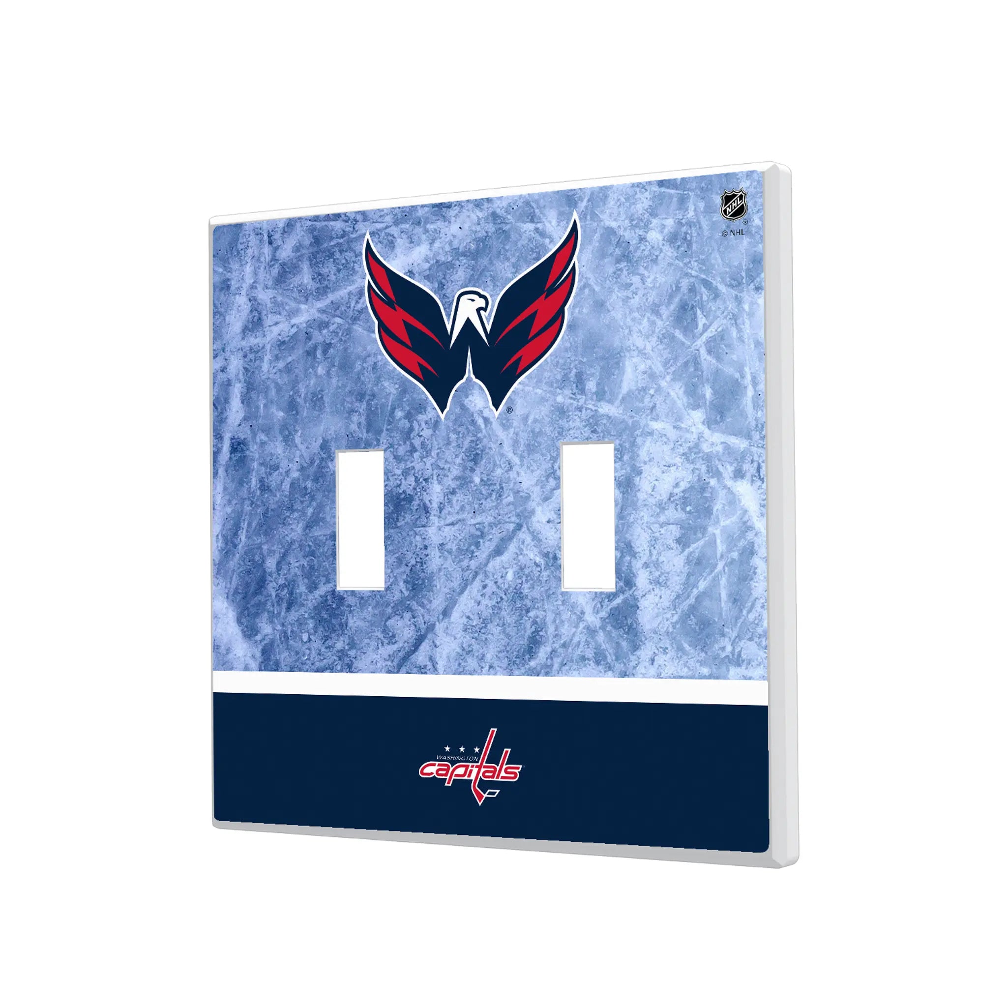 Washington Capitals Ice Wordmark Hidden-Screw Light Switch Plate